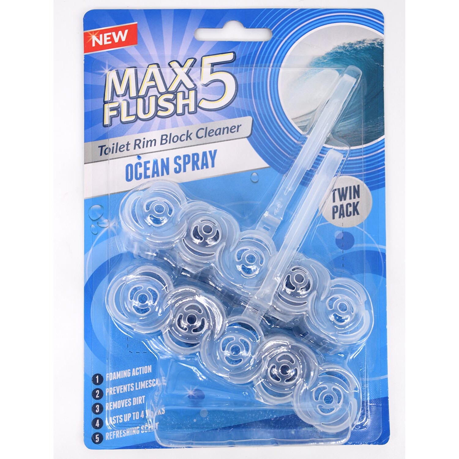 Max Flush Toilet Rim Block Cleaner - Ocean Spray Image