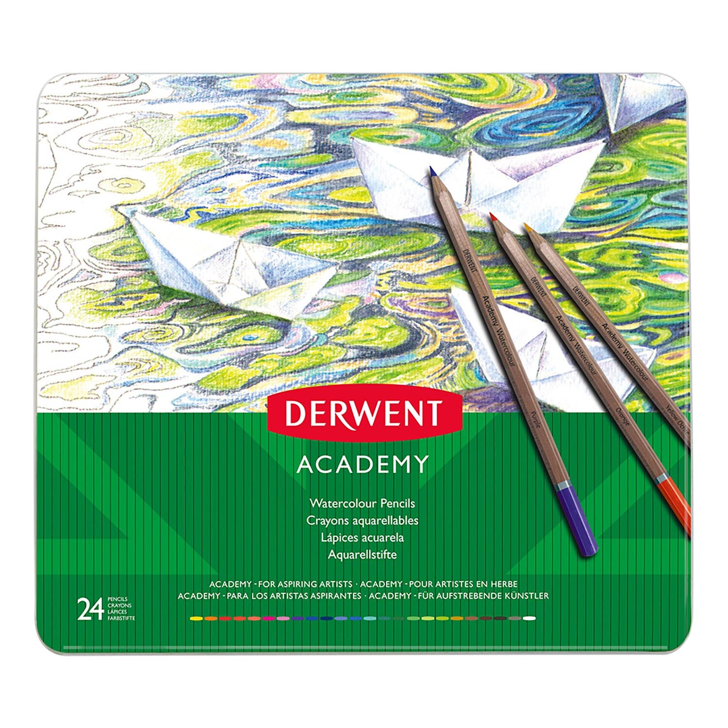 Derwent Academy Watercolour Pencils 24 Pack Image 9
