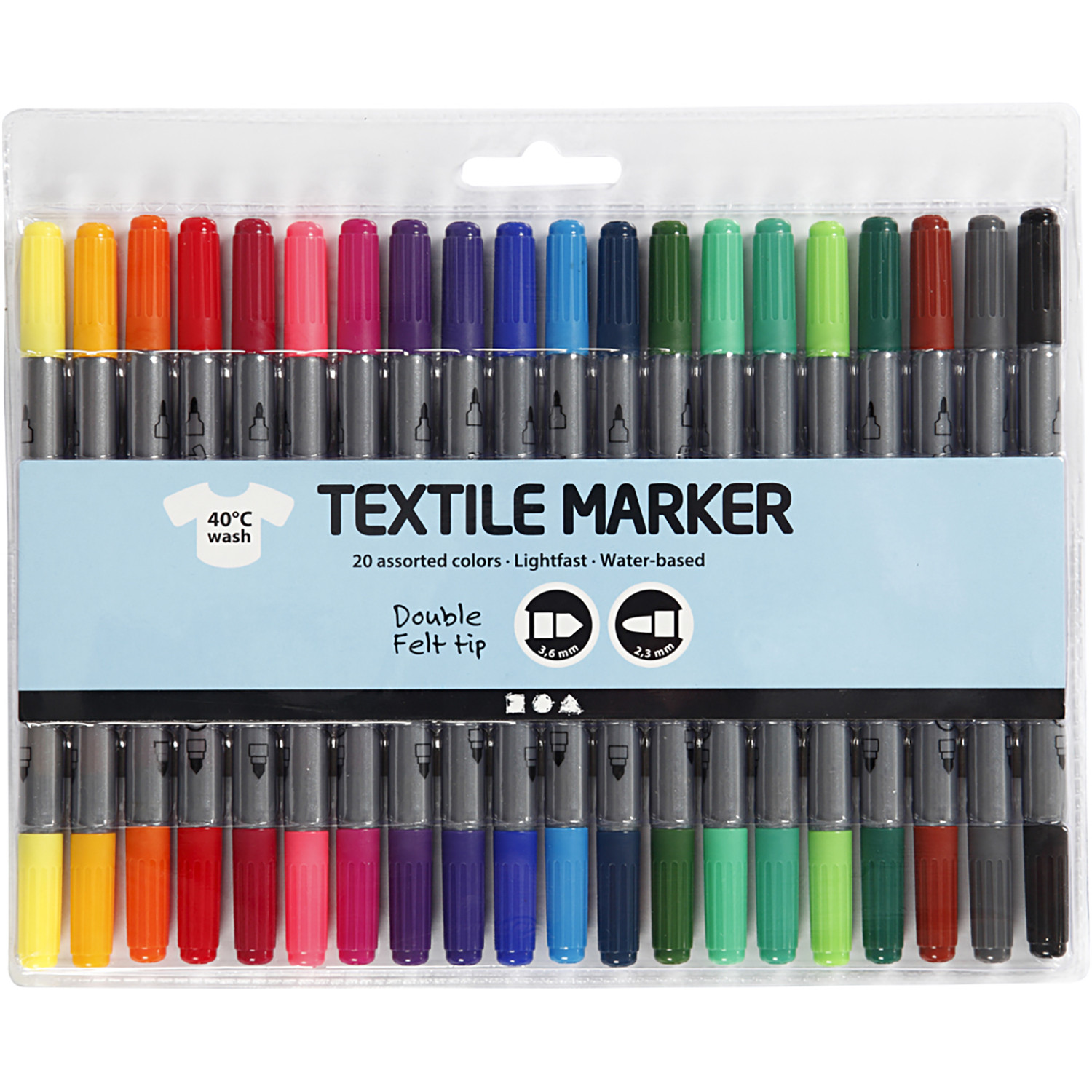 Pack of 20 Textile Markers Image