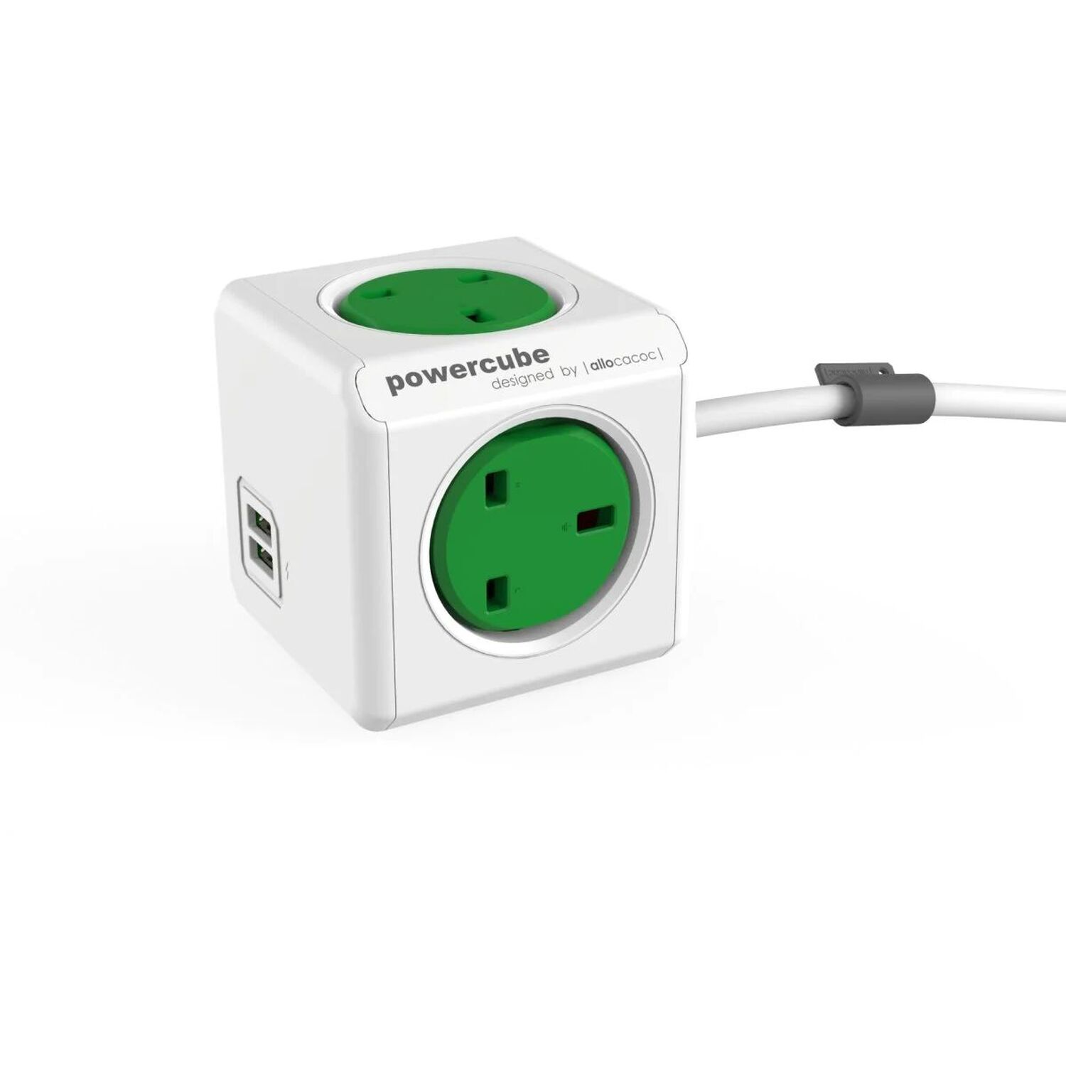 Powercube 1.5m Extended Dual USB - Green Image