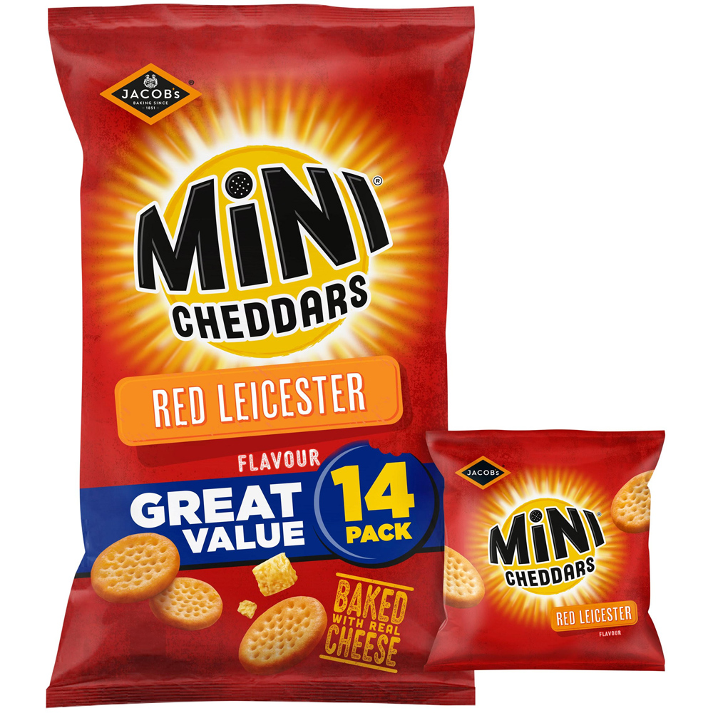 Jacob's Mini Cheddars Red Leicester 14 Pack Image