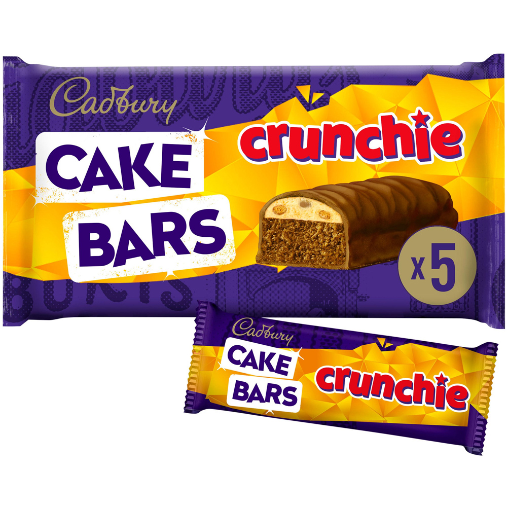 Cadbury Crunchie Cake Bars 5 Pack Image
