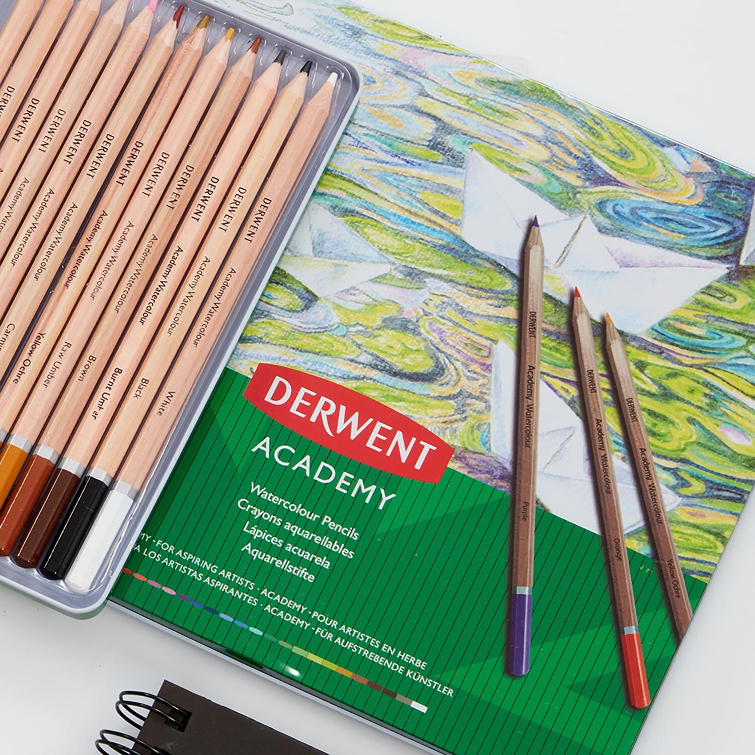 Derwent Academy Watercolour Pencils 24 Pack Image 8