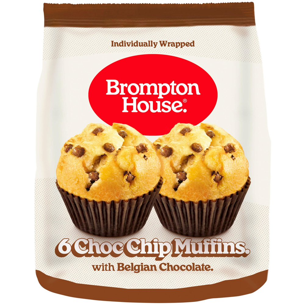 Brompton House Chocolate Chip Muffins 6 Pack Image