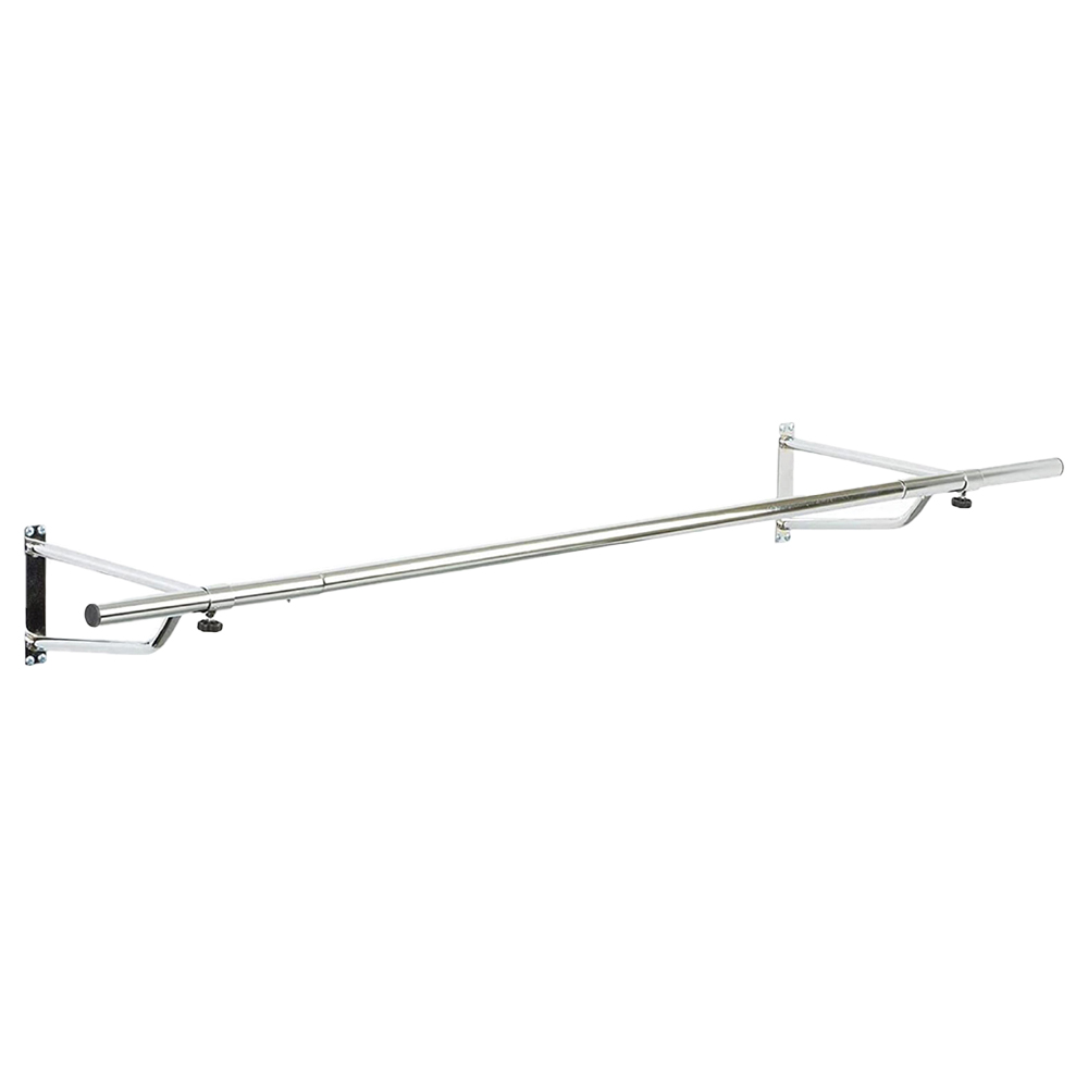 House of Home Silver 4ft Wall-Mounted Clothes Rail Image 1