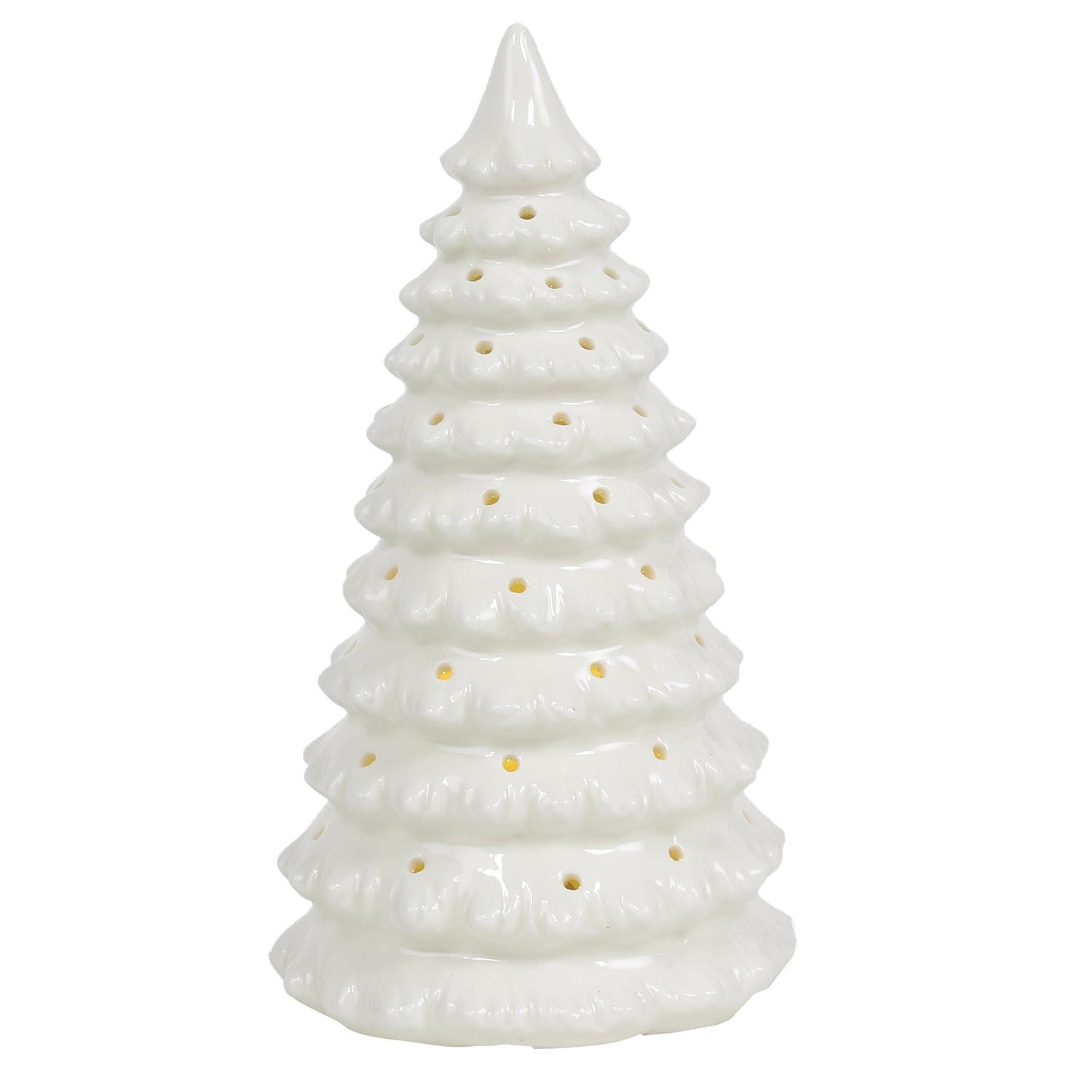 Ceramic LED Christmas Tree - White Image 1