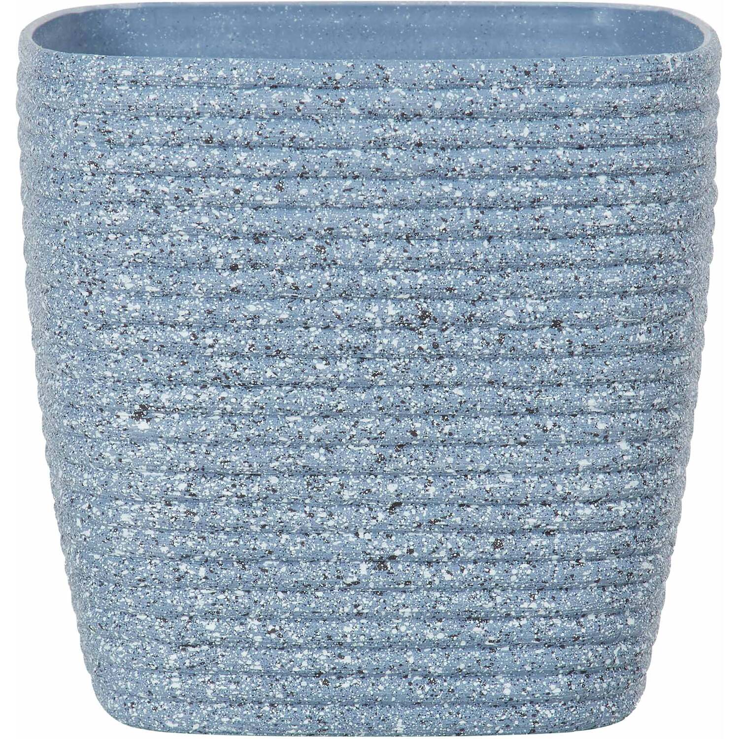 Cool Grey Rib Finish Plastic Pot - Grey Image 2