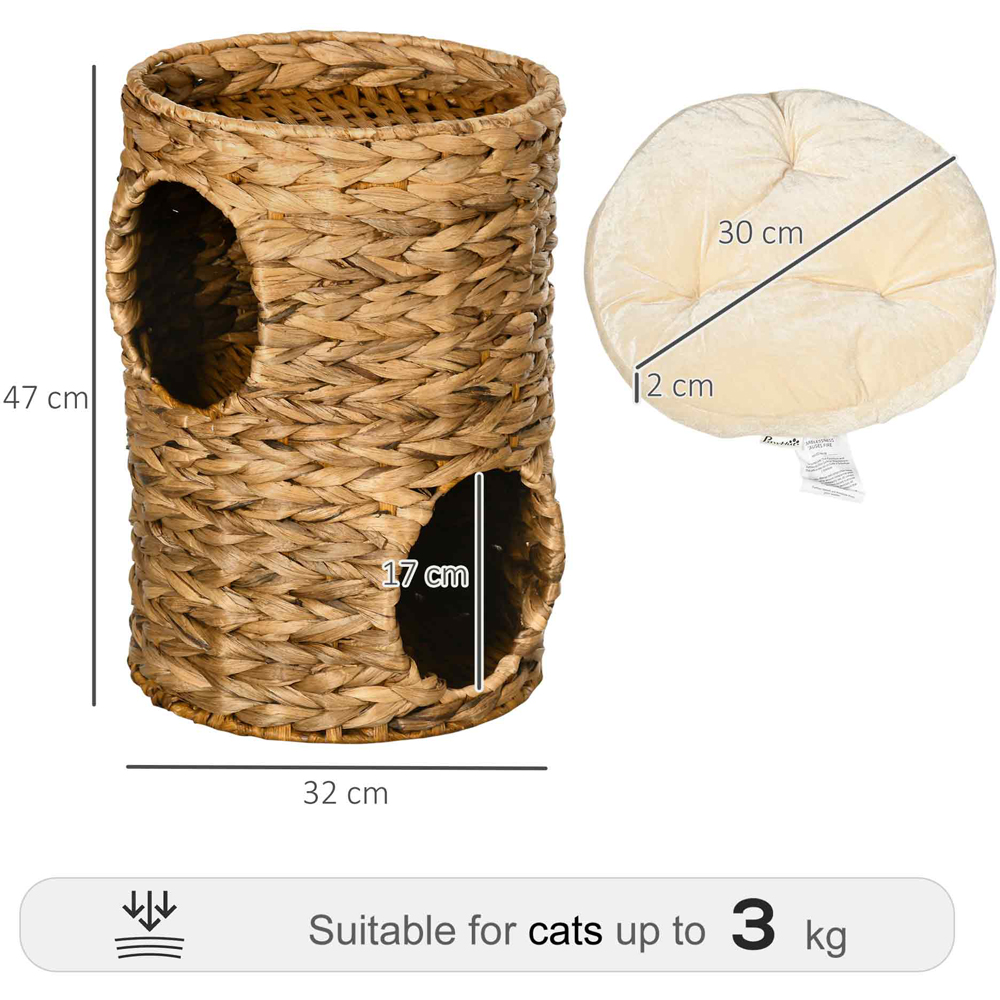 PawHut 47cm Brown Cat Activity Tree Image 5