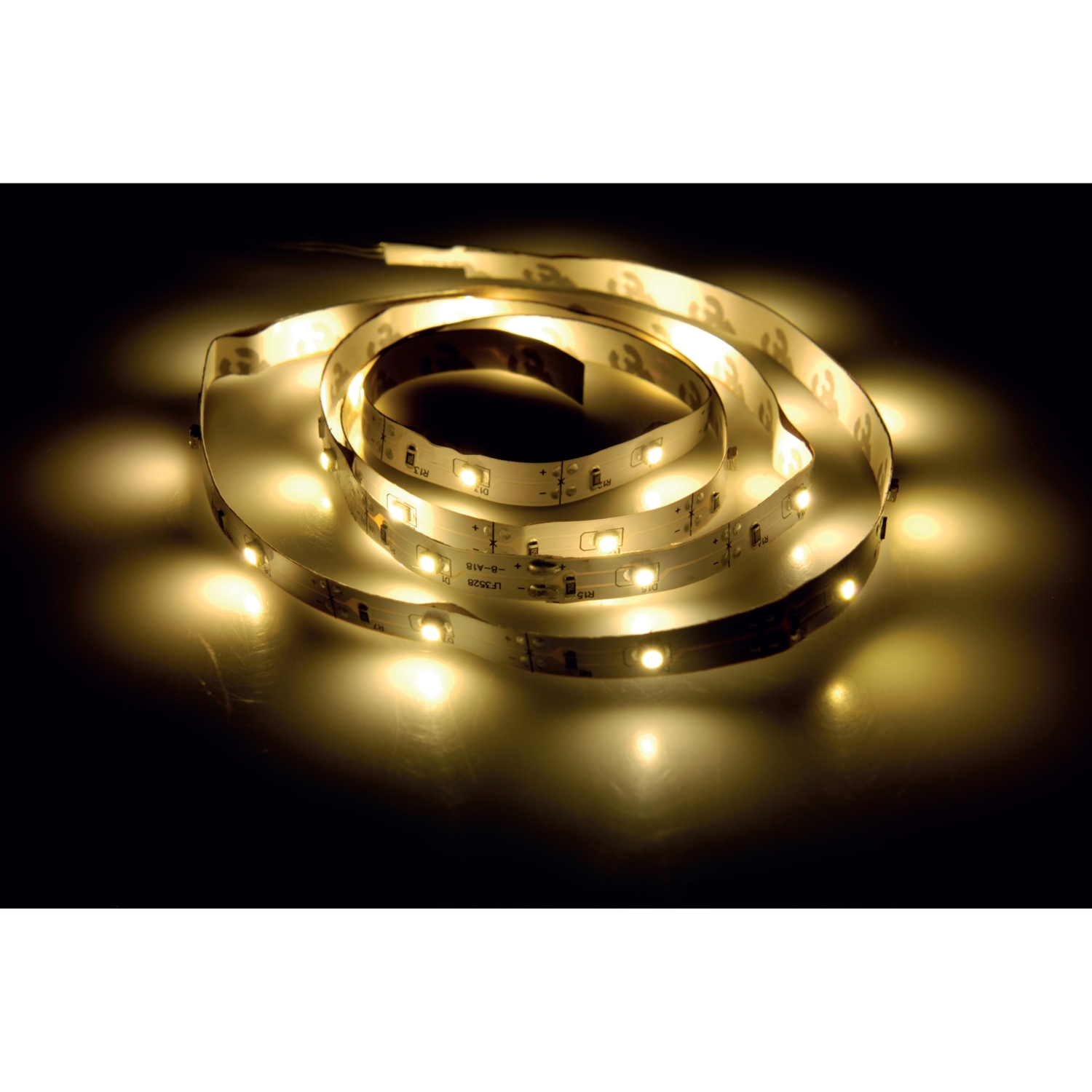 White Battery Operated LED Light Strip 1m Image 1