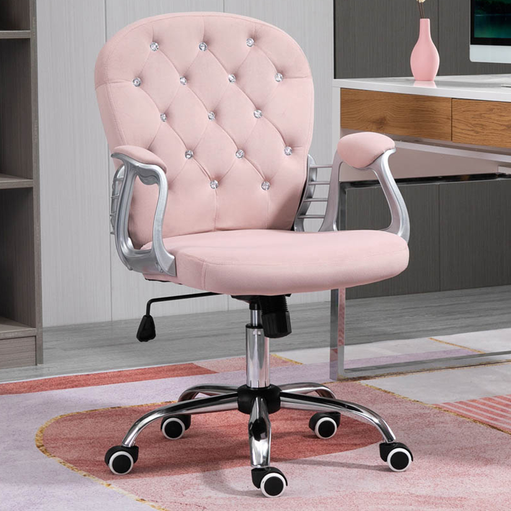Portland Pink Swivel Ergonomic Office Chair Image 1