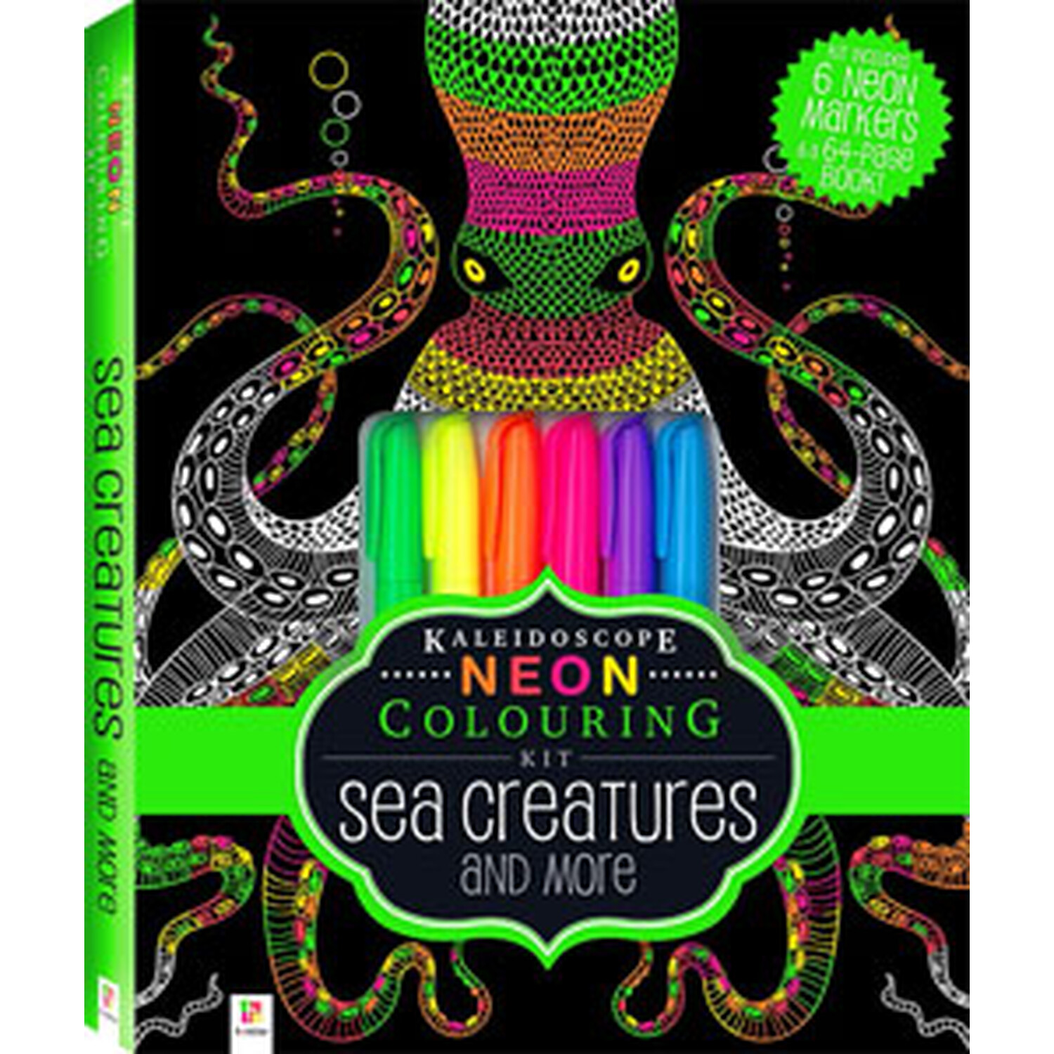 Single Hinkler Kaleidoscope Neon Colouring Art Set in Assorted styles Image 2