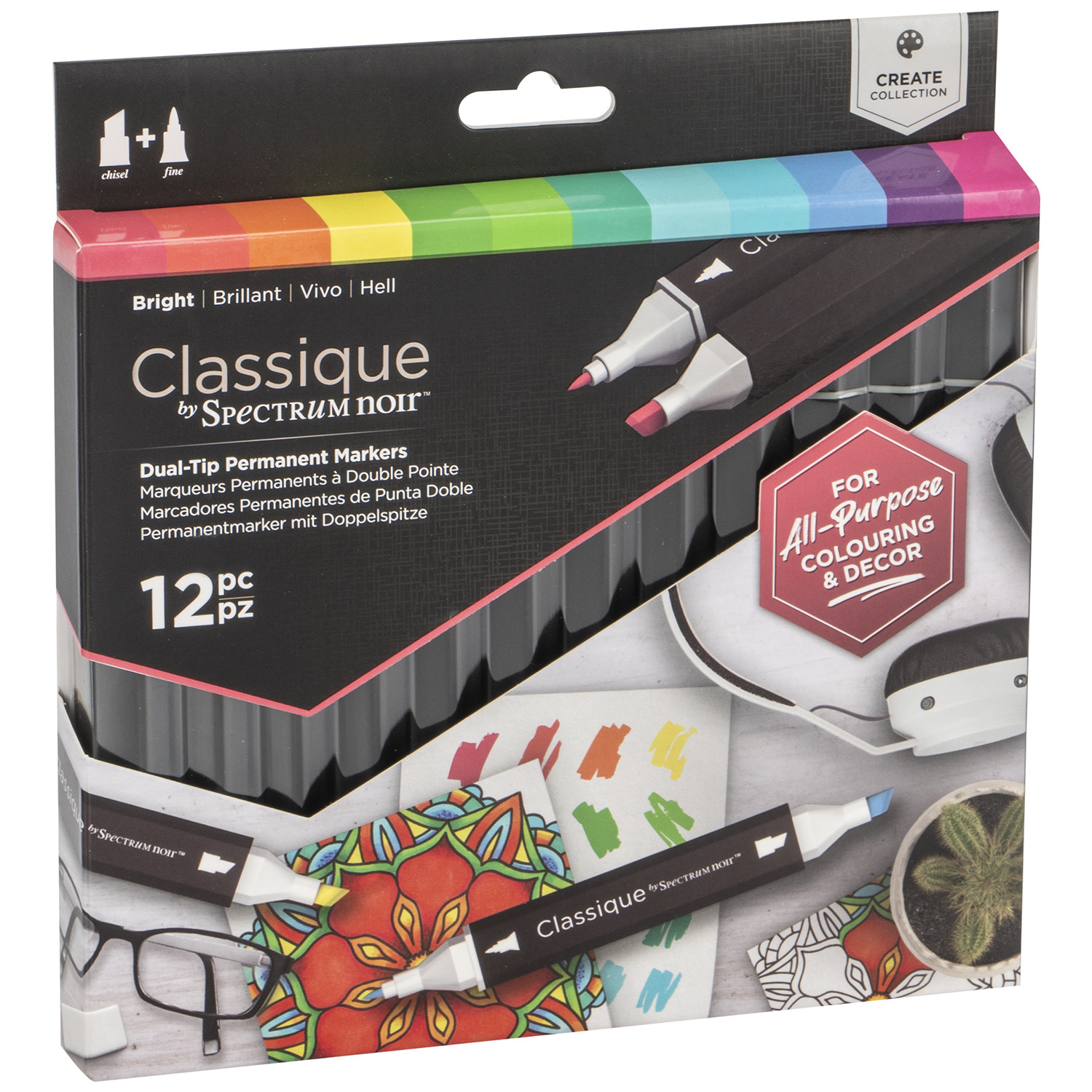Spectrum Noir Classique Bright Marker Pens 12 Pack Image 2