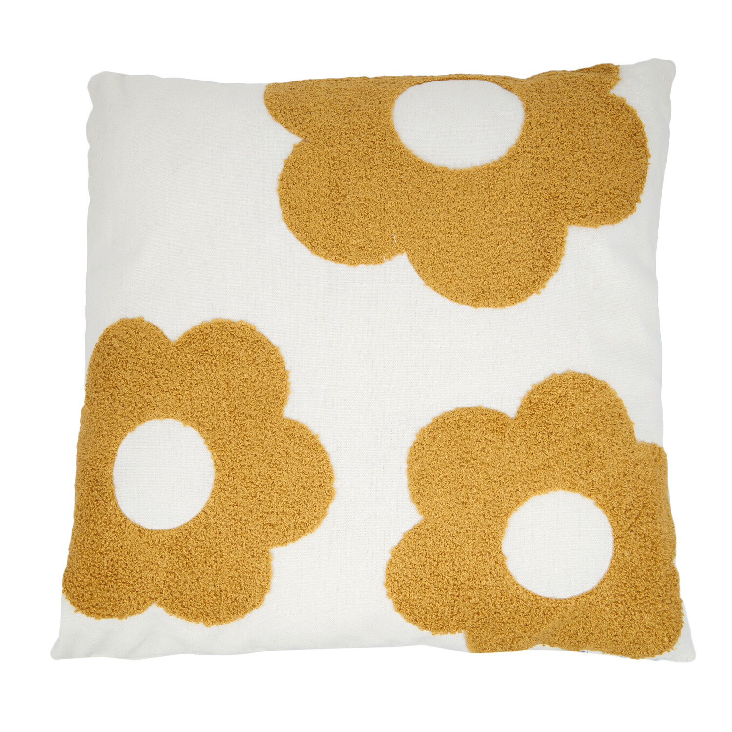 Bloom Tufted Cushion - Ochre Image 1