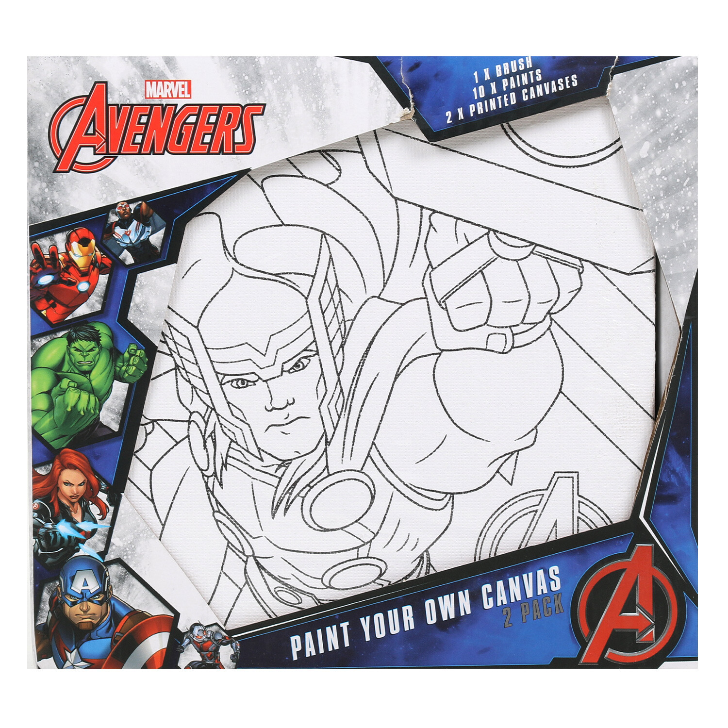 Paint Your Own Avengers Canvas - White Image 1
