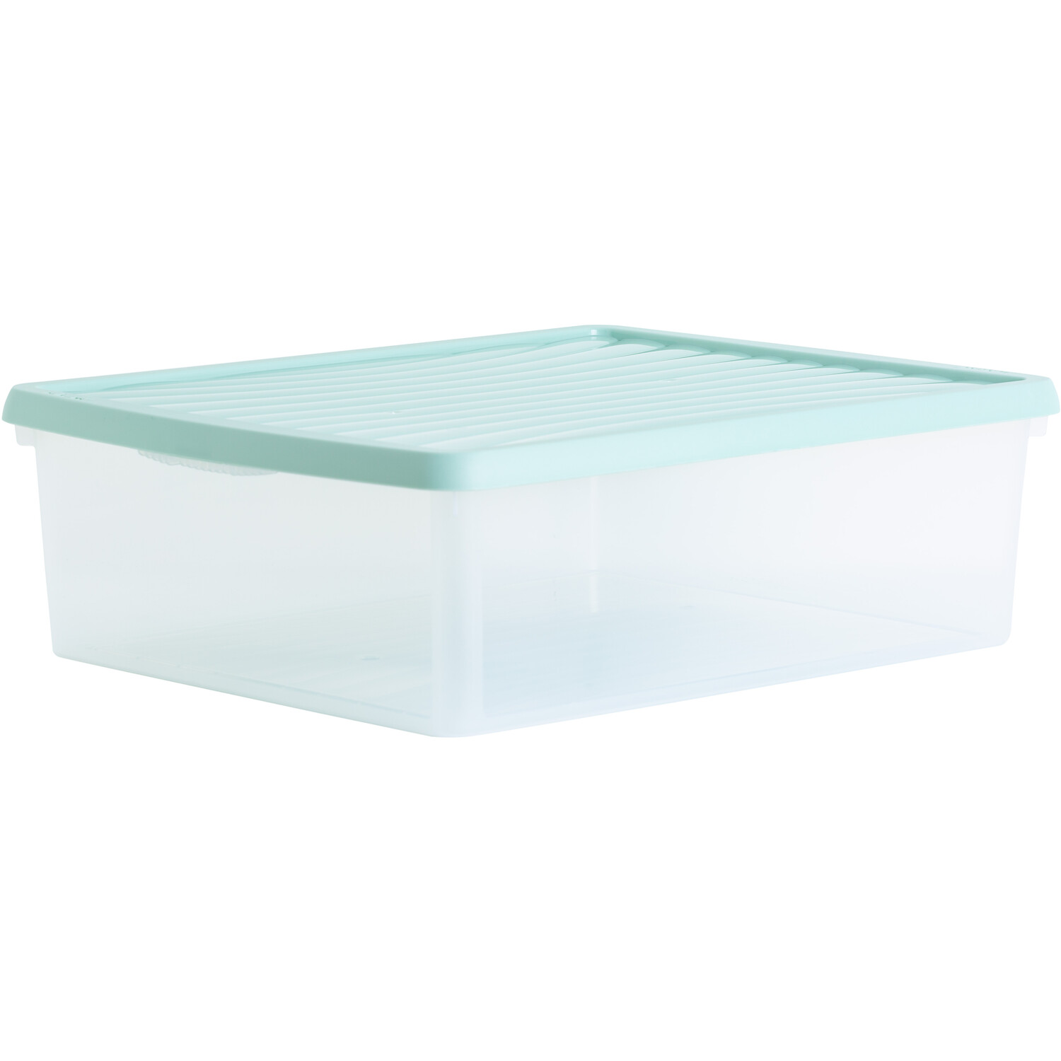 Single 23L Stackable Clear Storage Box with Lid in Assorted styles Image 1