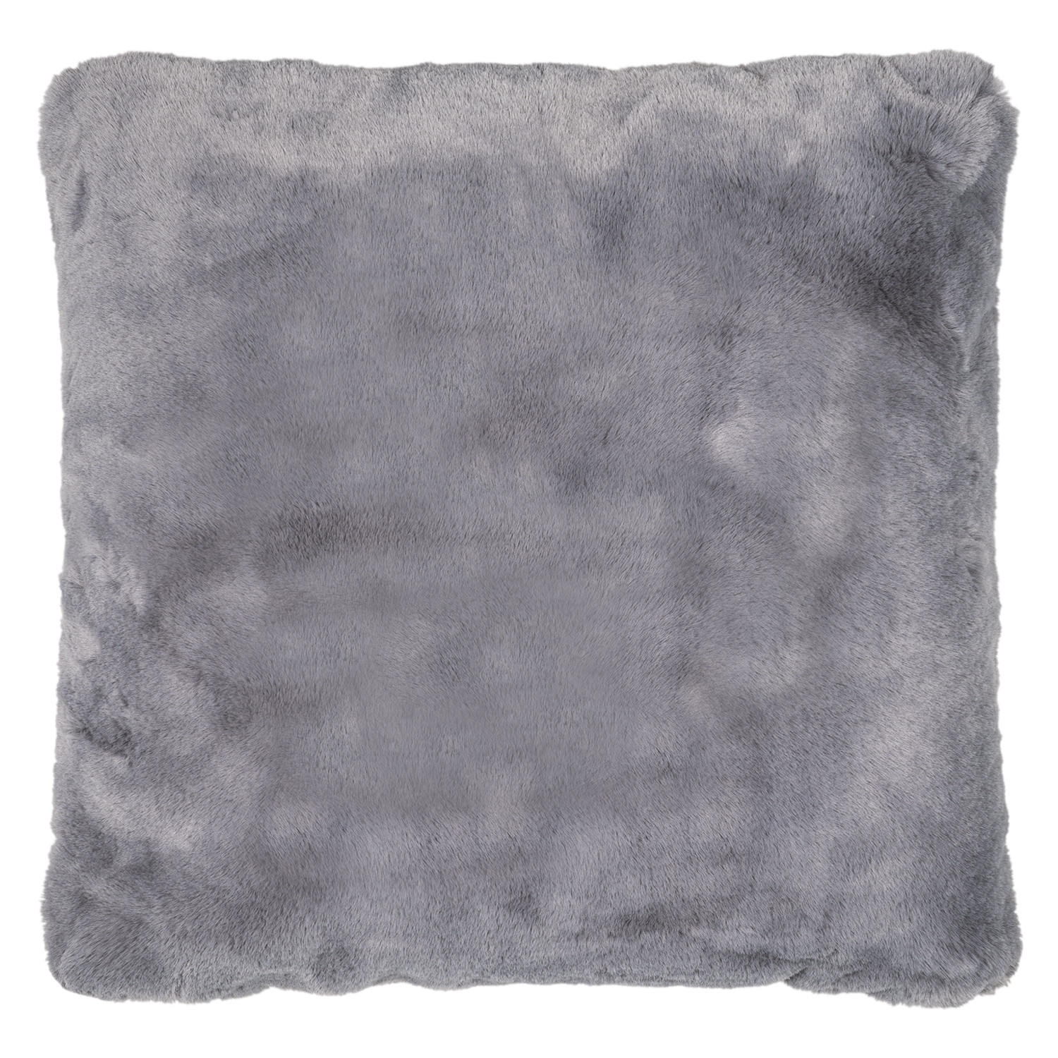 Divante Grey Rabbit Faux Fur Cushion 55cm Image