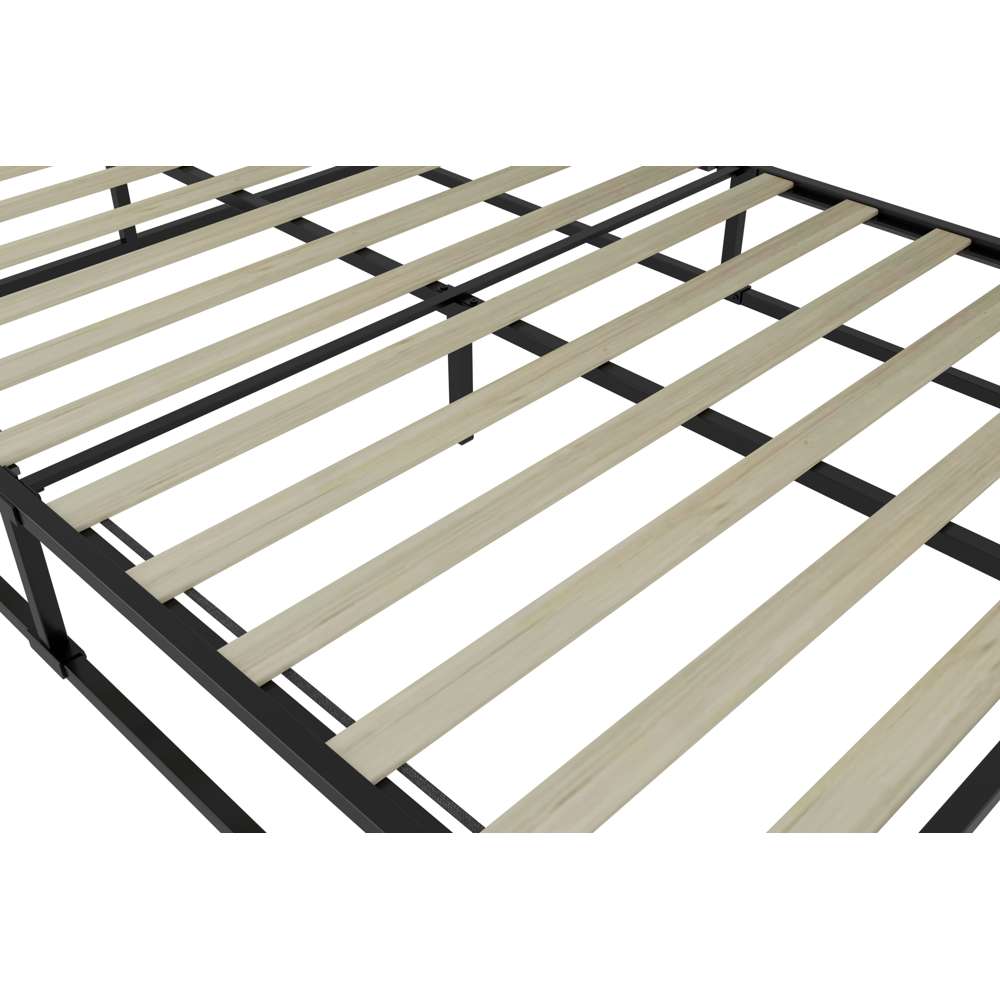 Soho King Size Black Metal Platform Bed Frame Image 5