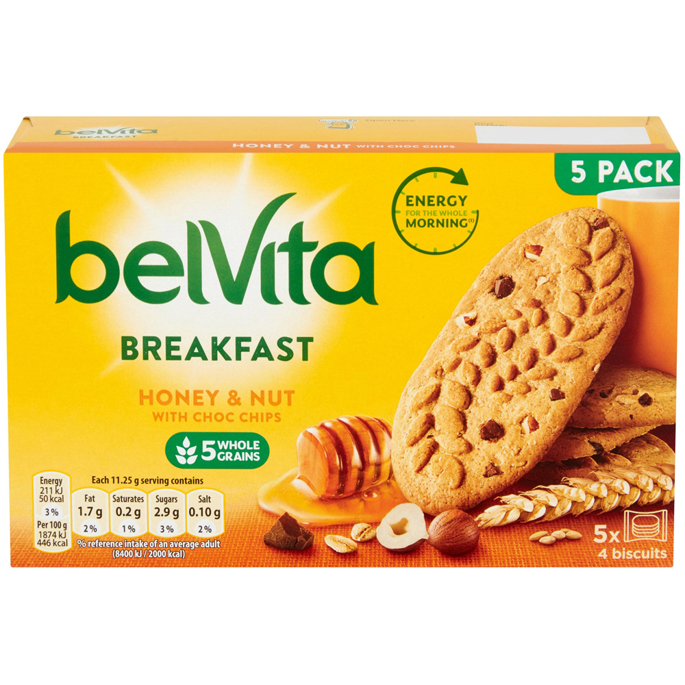 Belvita Breakfast Honey and Nut Biscuits 5 Pack Image