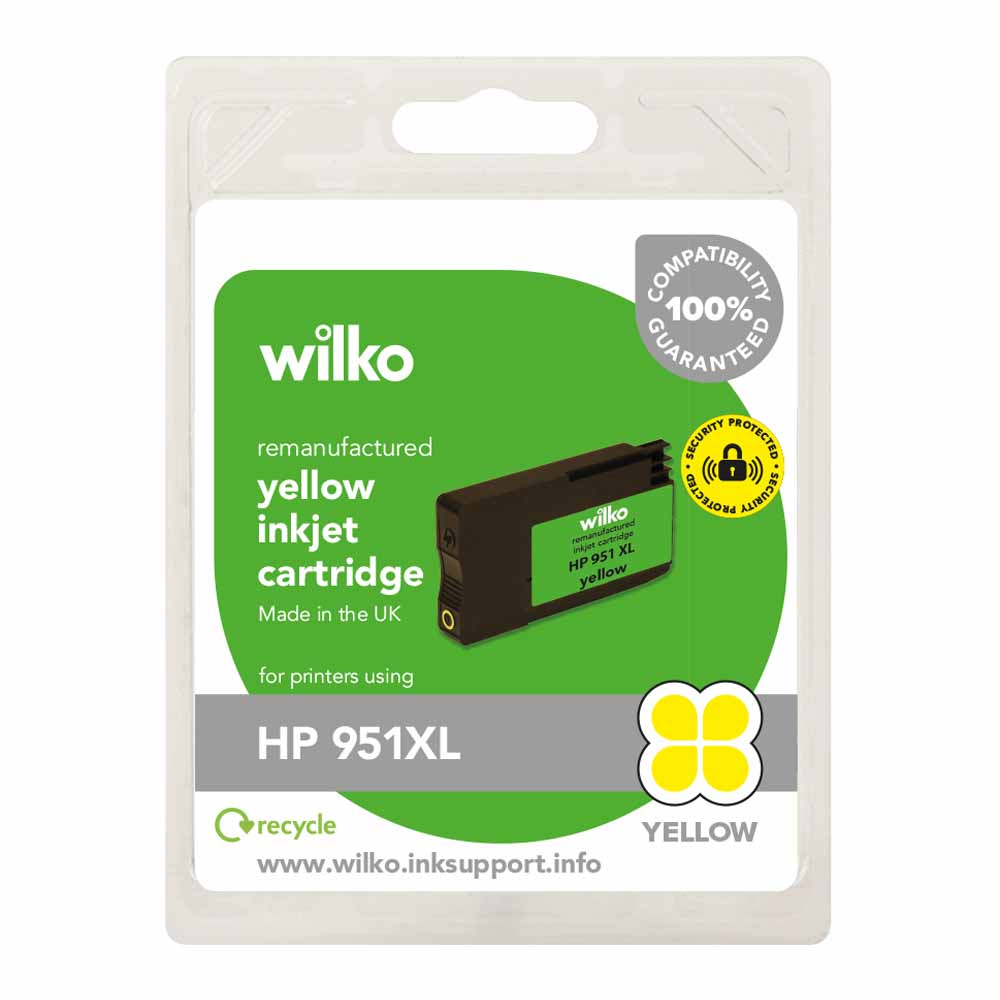 Wilko HP 951XL Yellow Remanufactured Inkjet Cartridge Image
