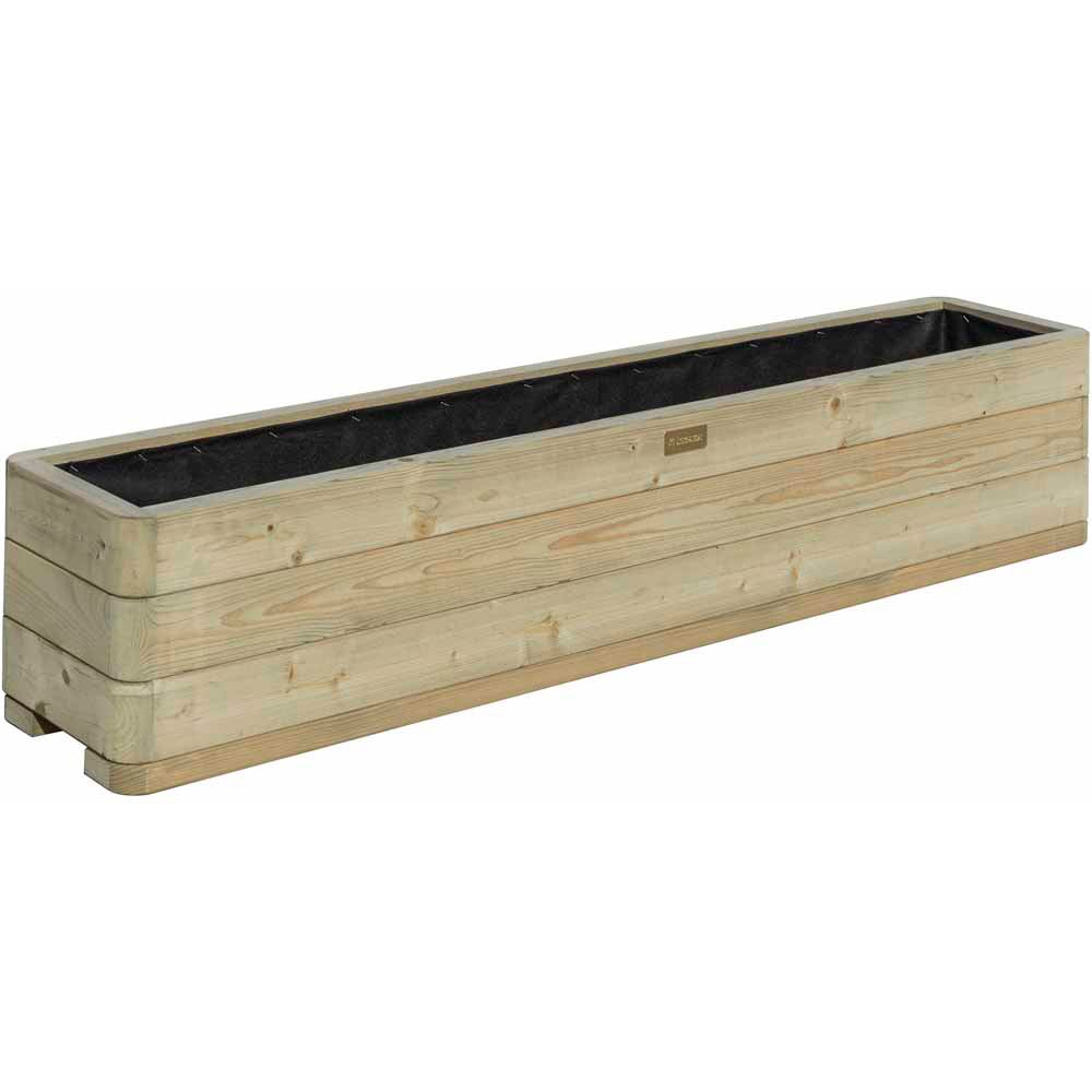 Rowlinson Marberry Wooden Patio Planter 30 x 150 x 30cm Image 1