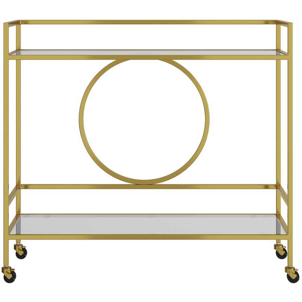 LPD Furniture Gatsby Gold Effect Drinks Trolley Image 2