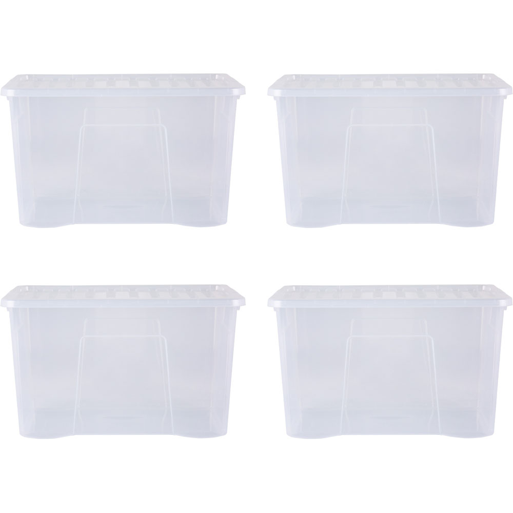 Wham Clear 102L Underbed Crystal Box and Lid Set of 4 Image 1