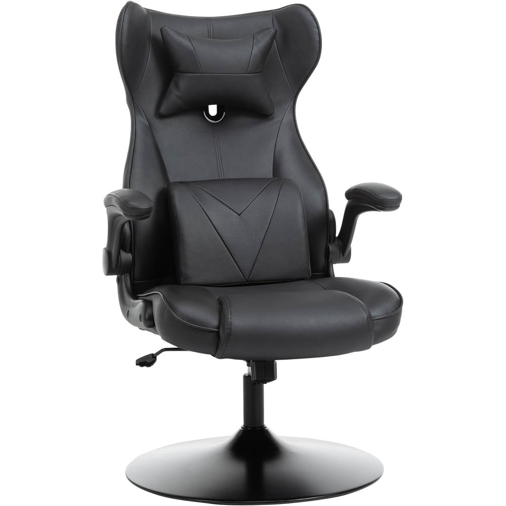 Portland Black Faux Leather Swivel Gaming Chair Image 2