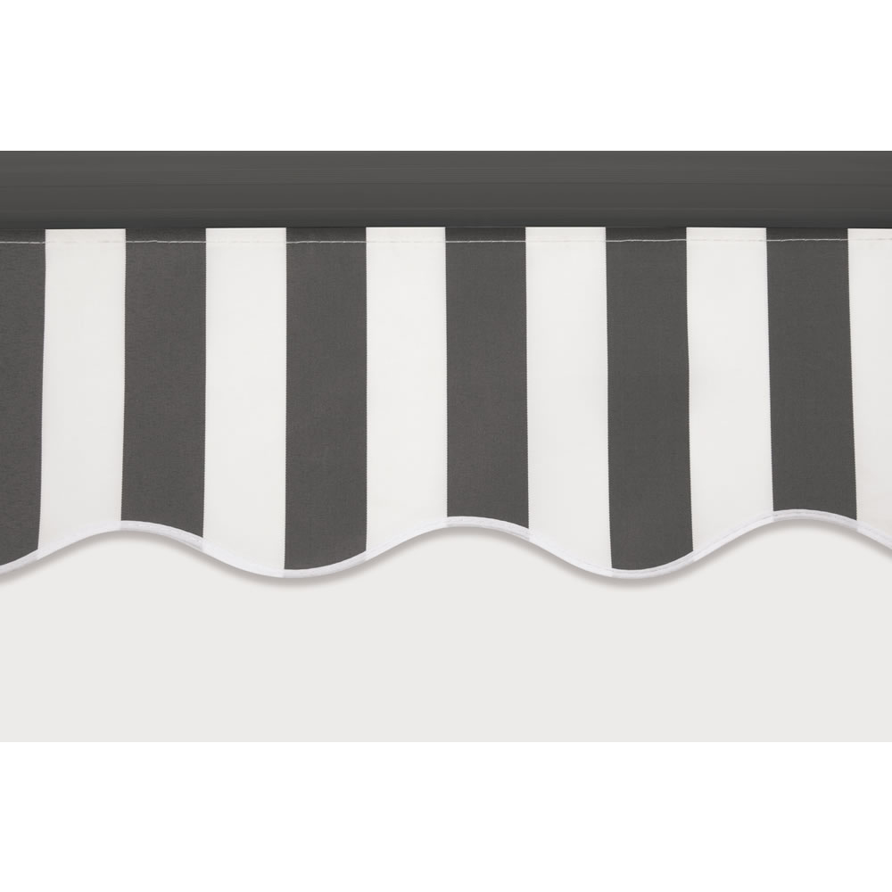 Kensington Grey and White Stripe Easy Fit Awning 2.5 x 3.5m Image 2