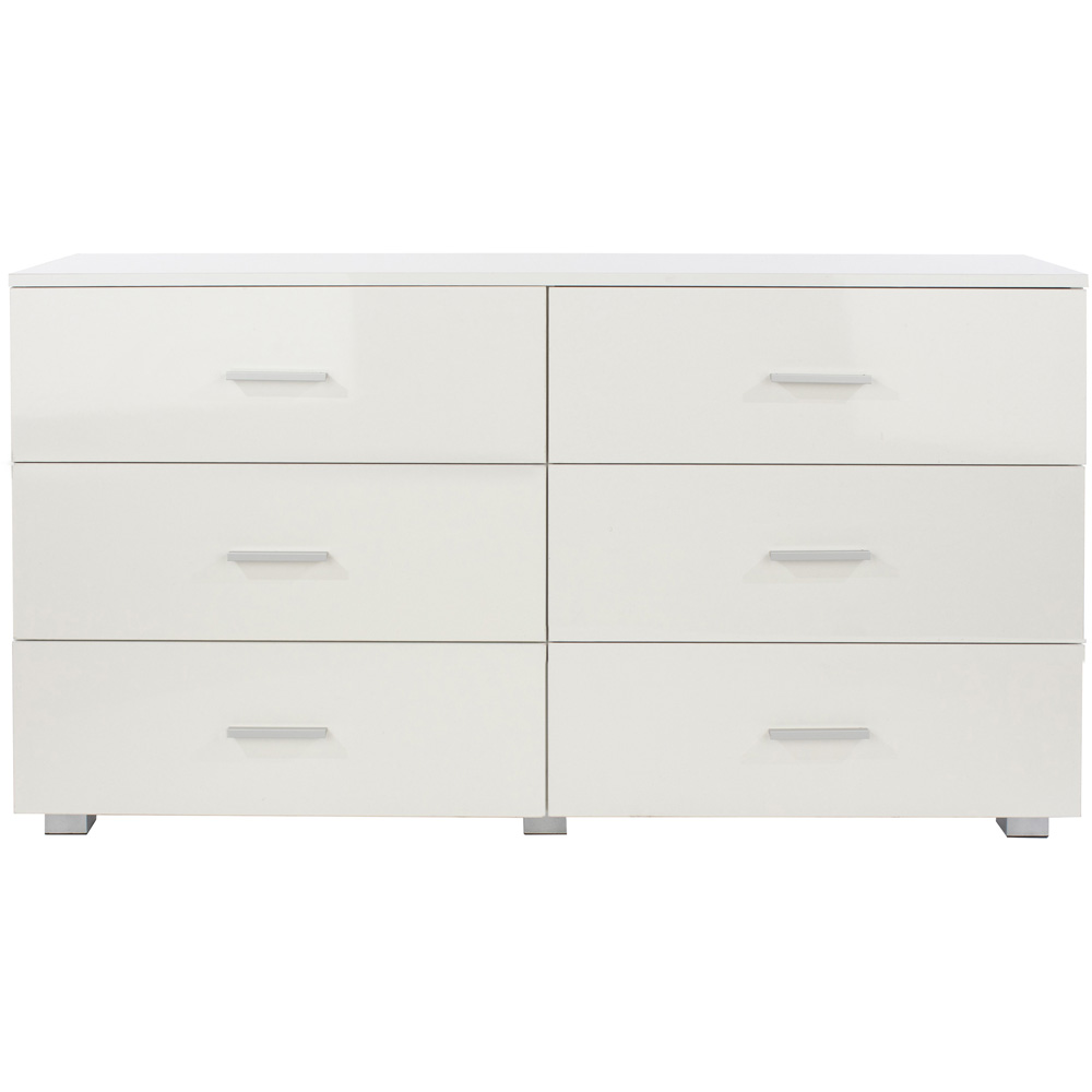 Core Products Lido 6 Drawer White Chest of Drawers Image 3