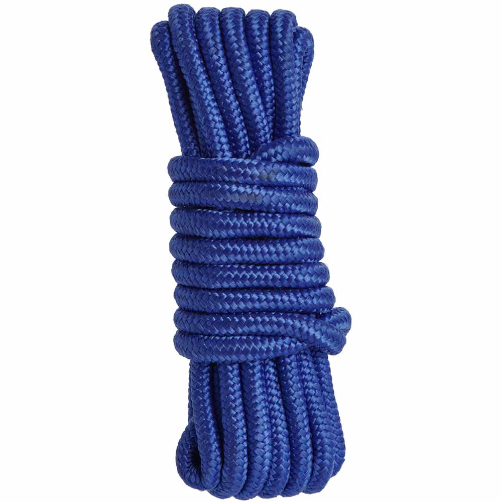 Wilko 8mm x 5m Blue Polypropylene Rope Image 1