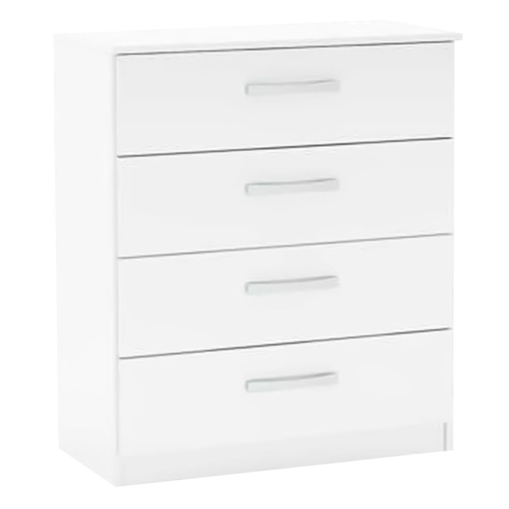 Lynx 4 Drawer White Chest of Drawers Image 2