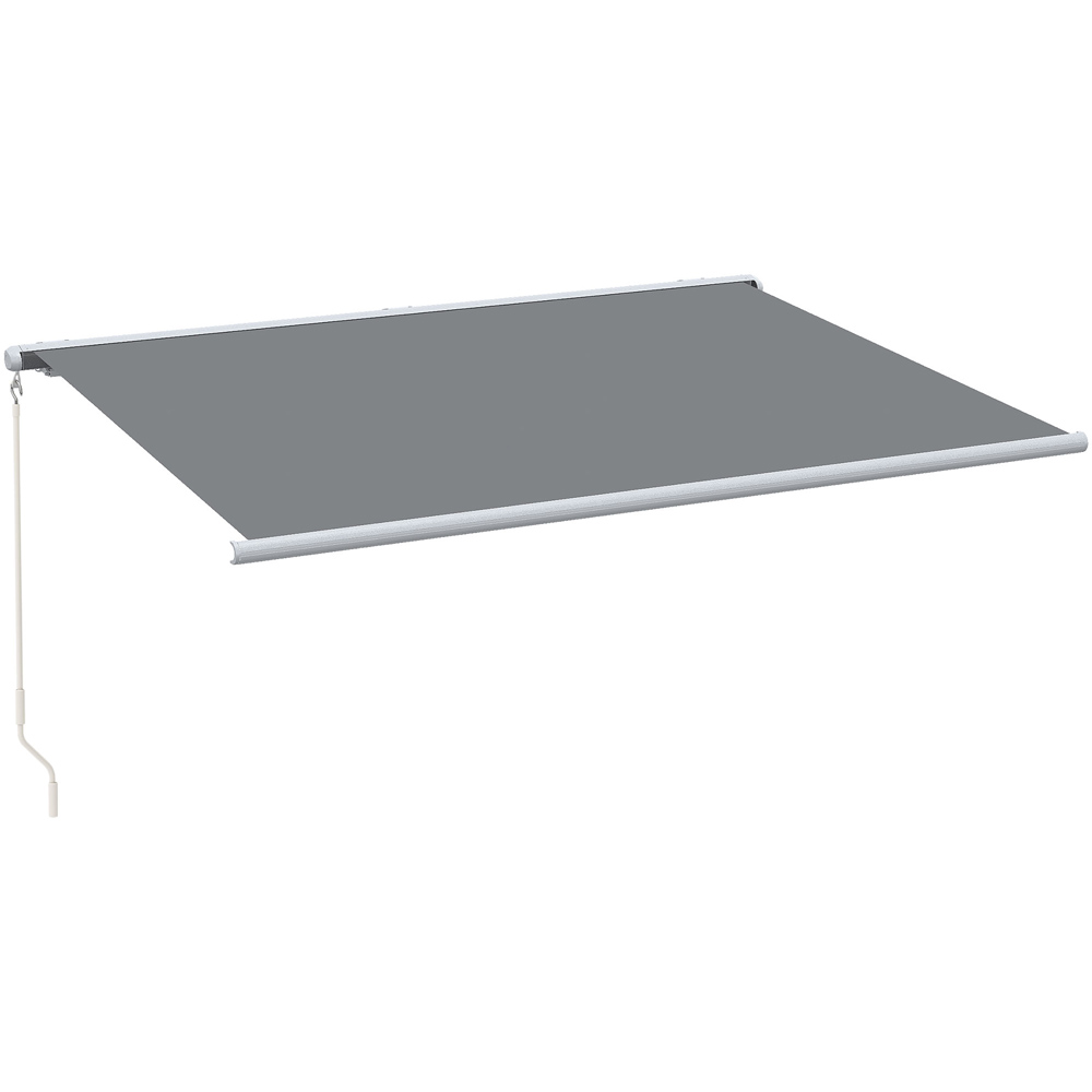 Outsunny Grey Full Cassette Electric and Manual Retractable Awning 4 x 3m Image 2