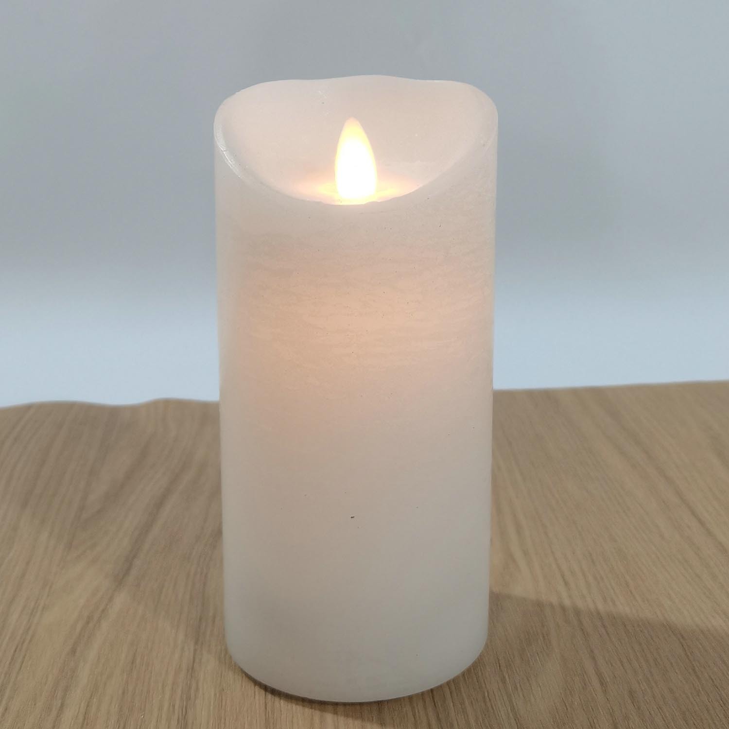 Tall Cosy Cotton LED Flameless Pillar Candle Image 2