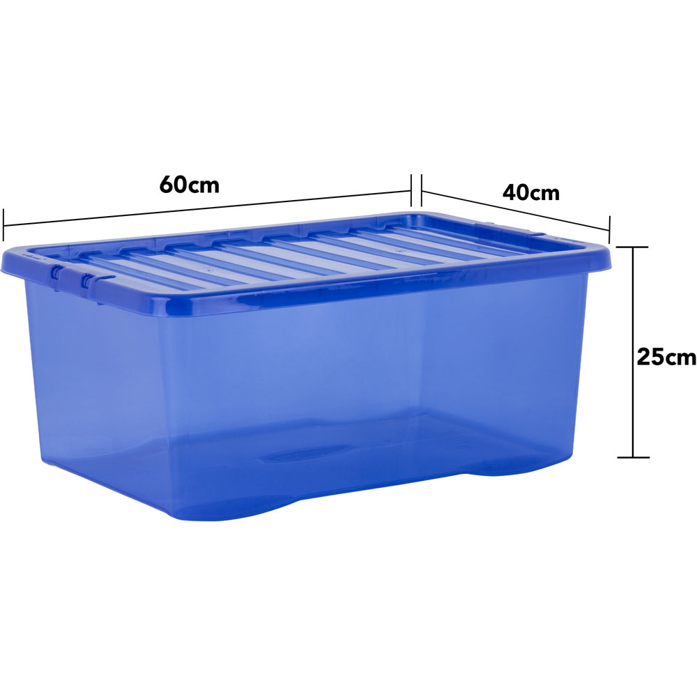 Wham Tint Blue 45L Crystal Box and Lid Set of 5 Image 5
