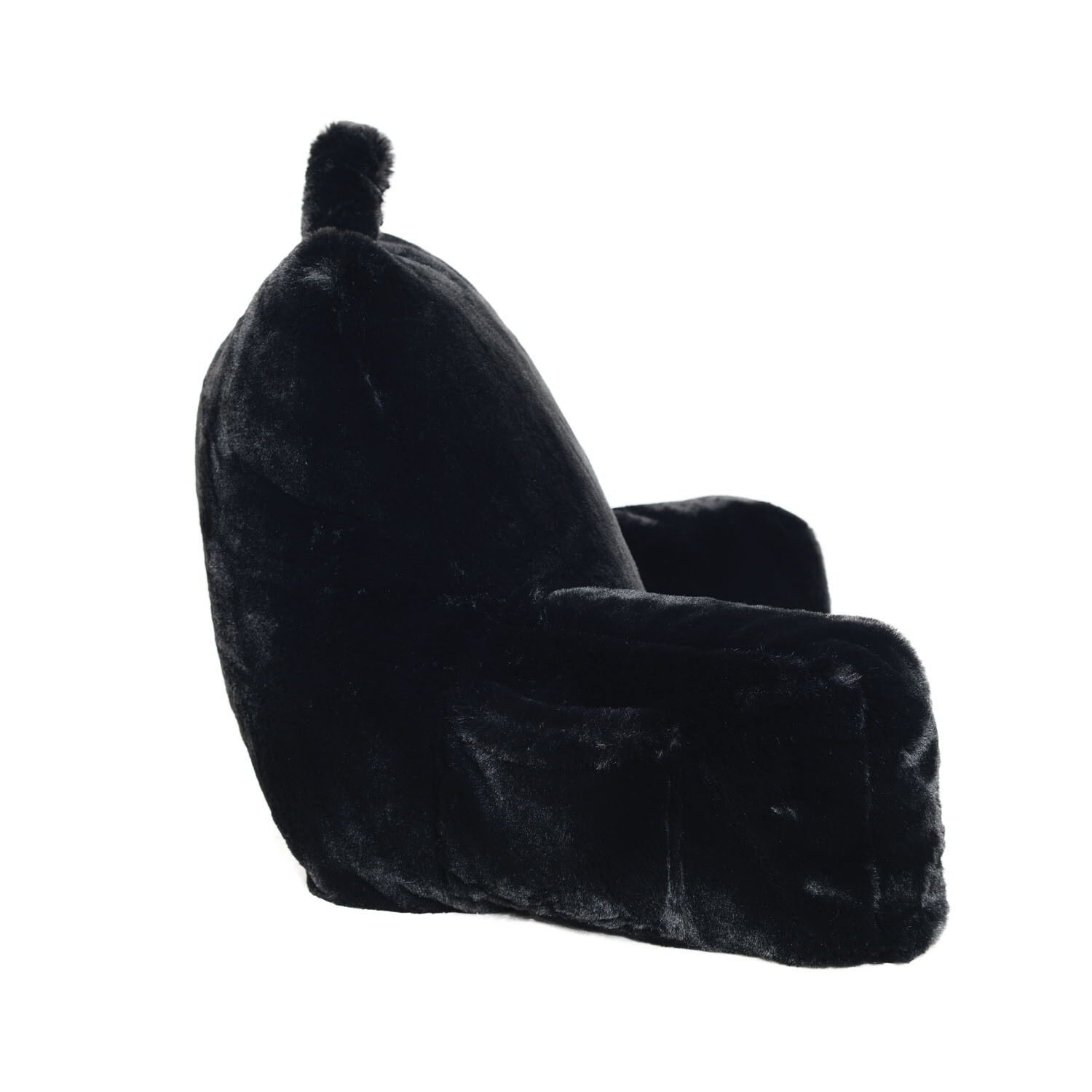Divante Black Rabbit Faux Fur Cuddle Chair Image 2