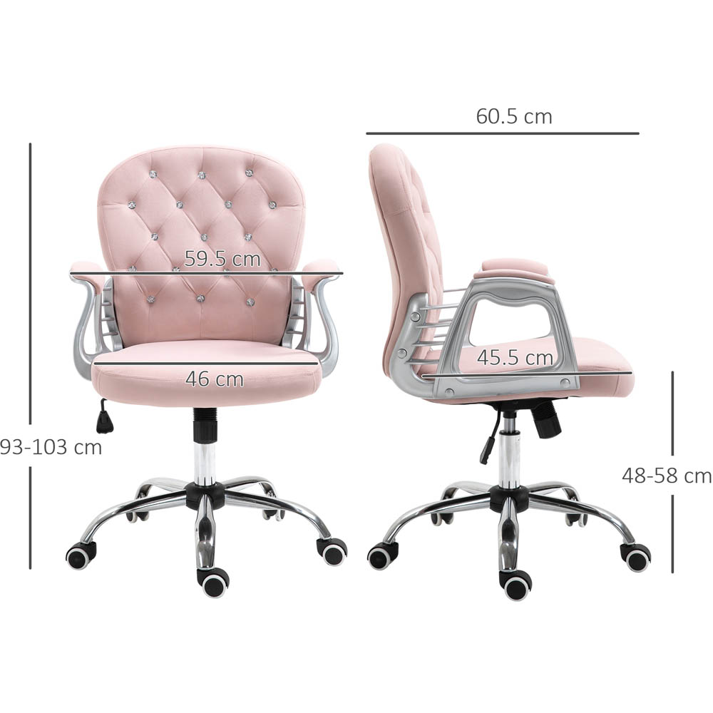 Portland Pink Swivel Ergonomic Office Chair Image 7