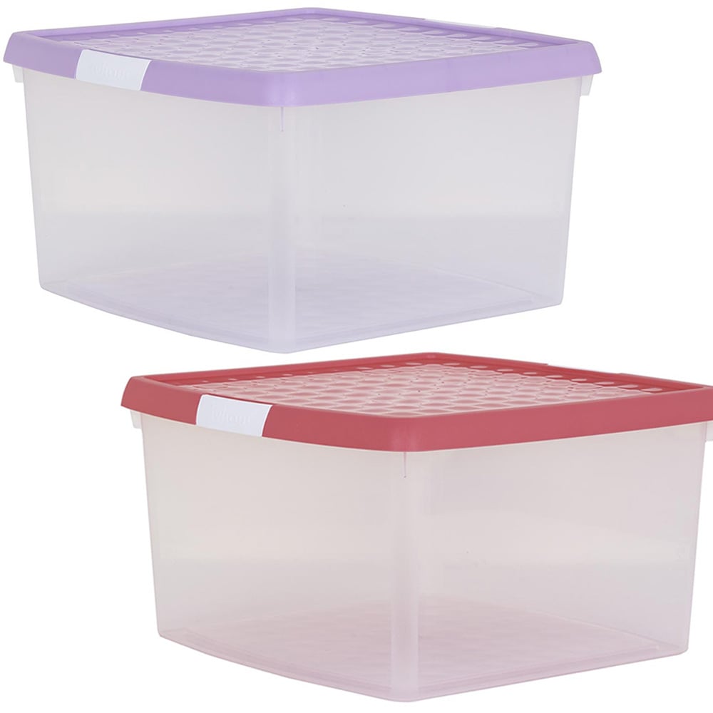 Single Wham 25L Clear Storage Box with Clip Lid in Assorted styles Image 1