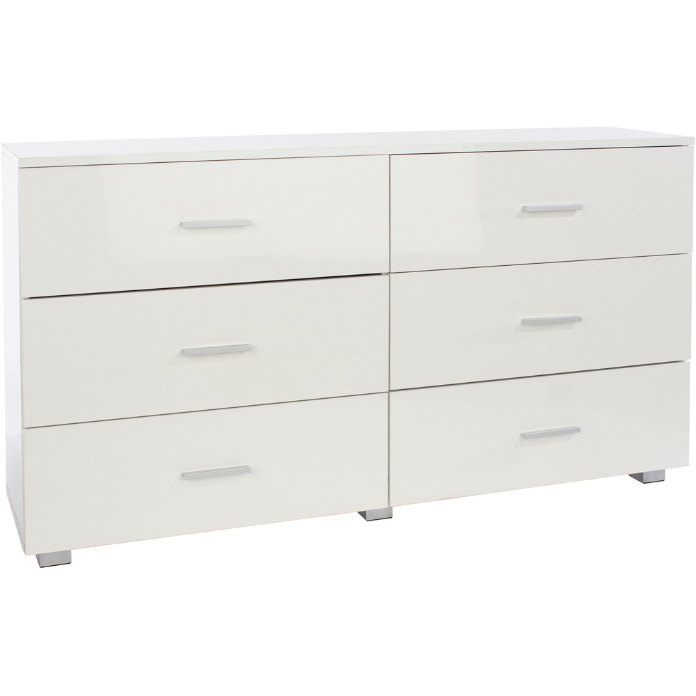 Core Products Lido 6 Drawer White Chest of Drawers Image 4