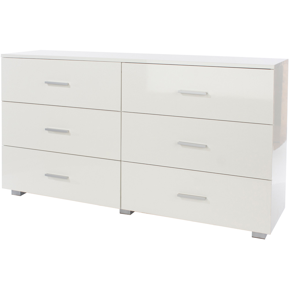 Core Products Lido 6 Drawer White Chest of Drawers Image 2