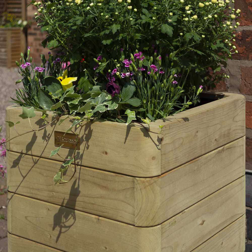 Rowlinson Marberry Wooden Tall Planter 57 x 40 x 40cm Image 5