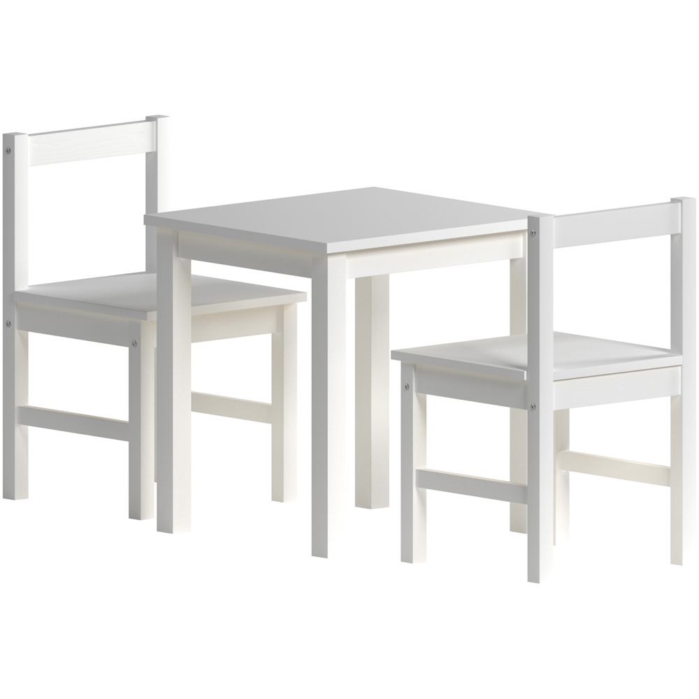 Junior Vida Pisces White Kids Table and Chairs Set Image 2