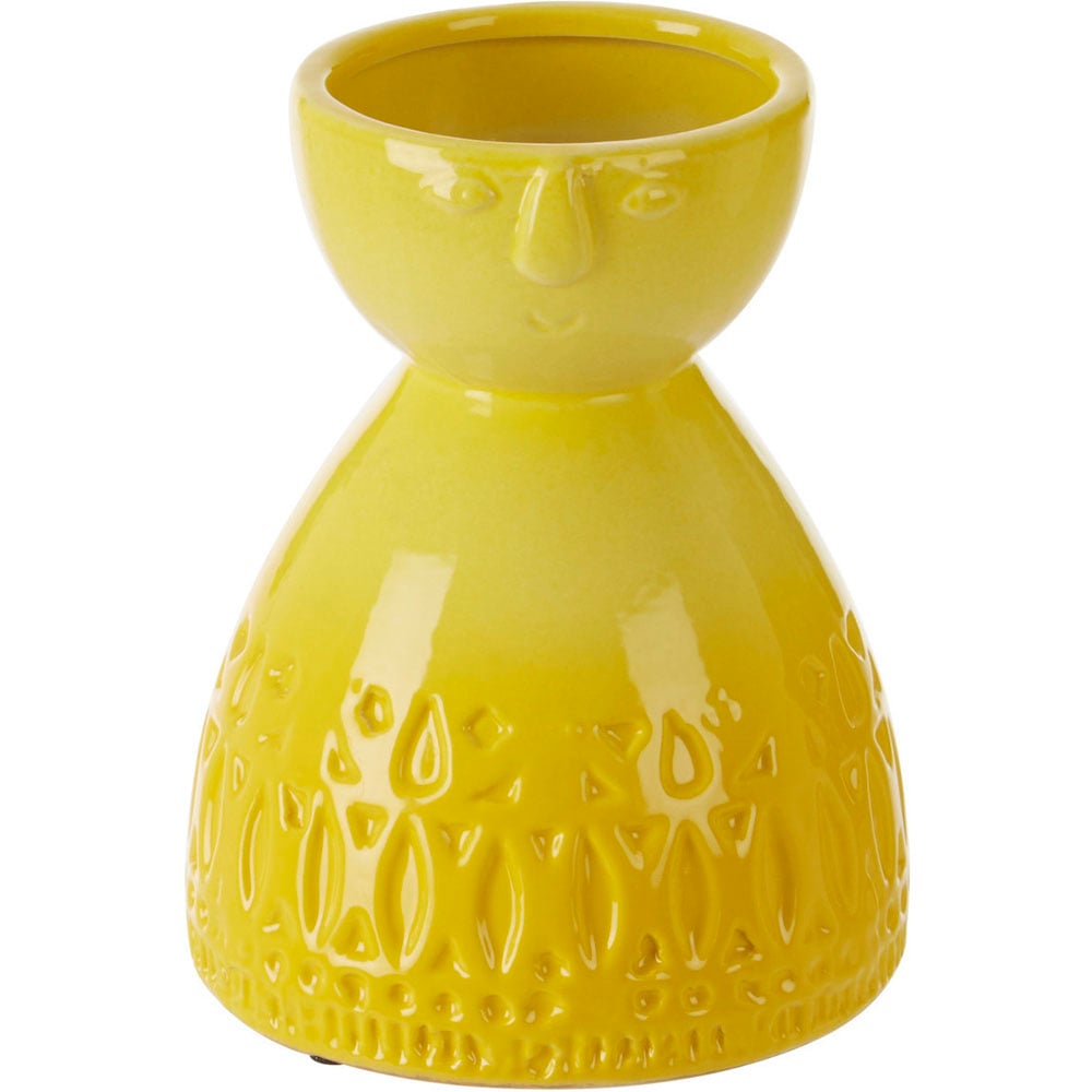 Premier Housewares Yellow Mimo Ceramic Vase Small Image 1