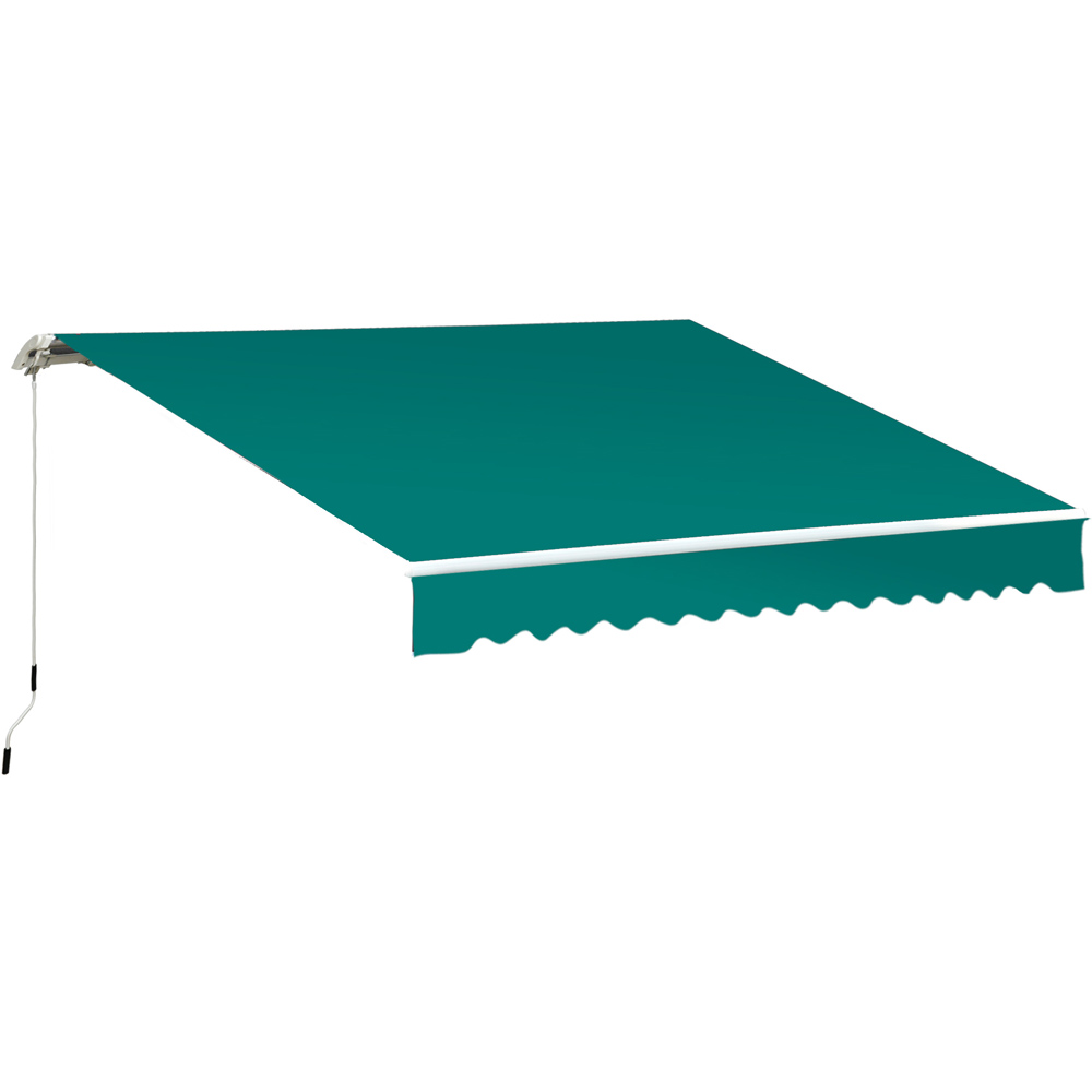 Outsunny Green Retractable Awning 3.5 x 2.5m Image 2