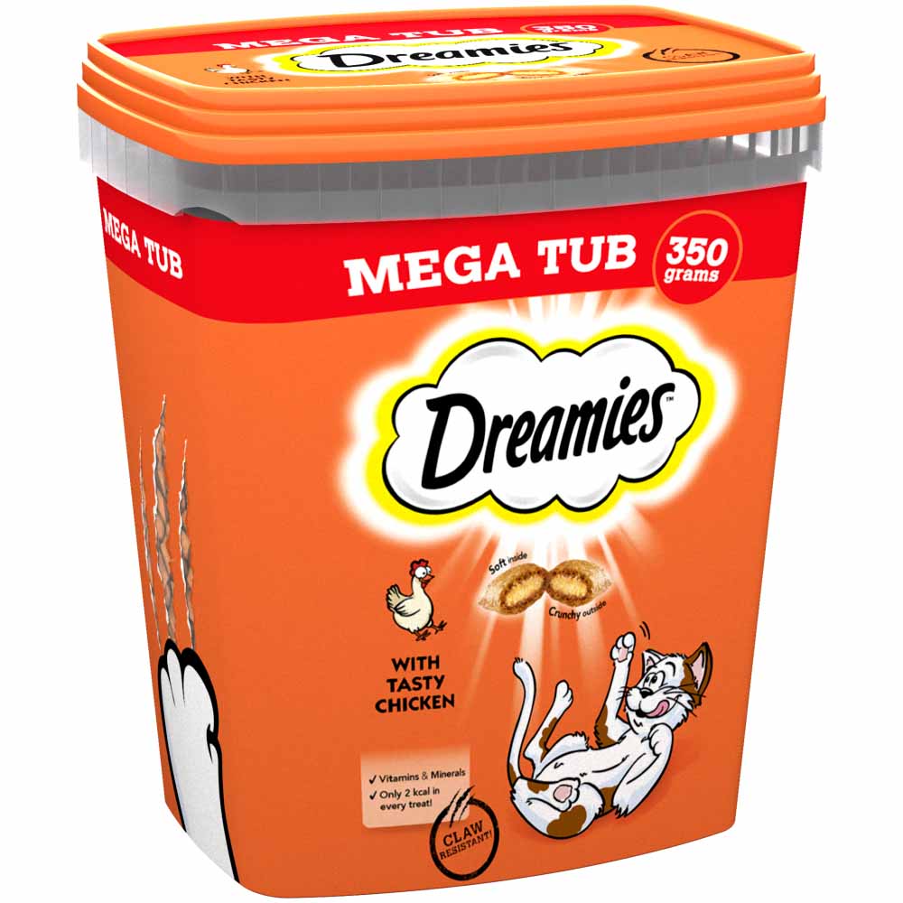 Dreamies Chicken Cat Treats Mega Tub 350g Image 2