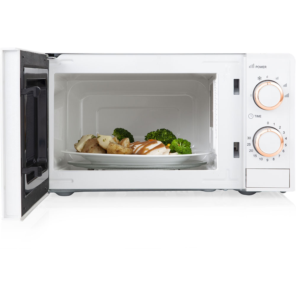 Tower T24029WRG White & Rose Gold Effect 17L Manual Microwave 700W Image 3