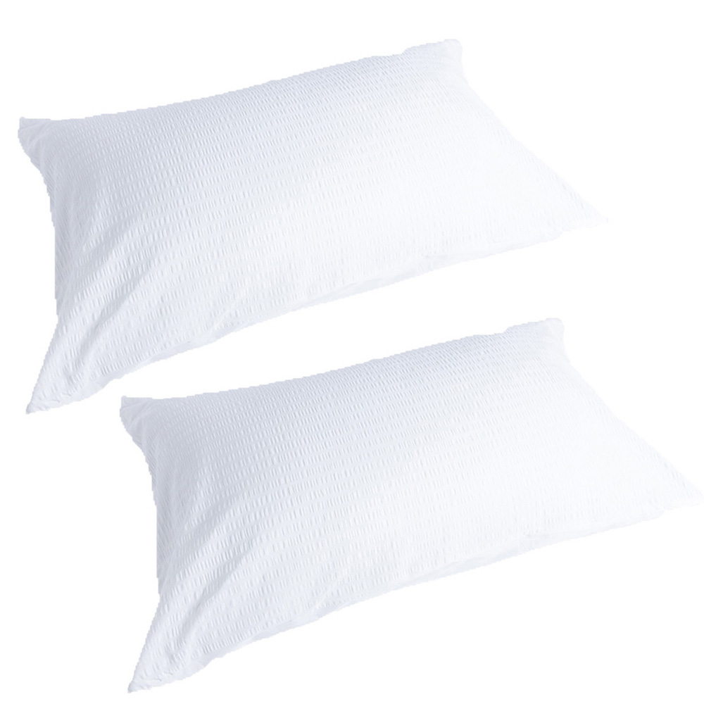 Serene Lincoln White Pillowcase Pair 51 x 76cm Image 1