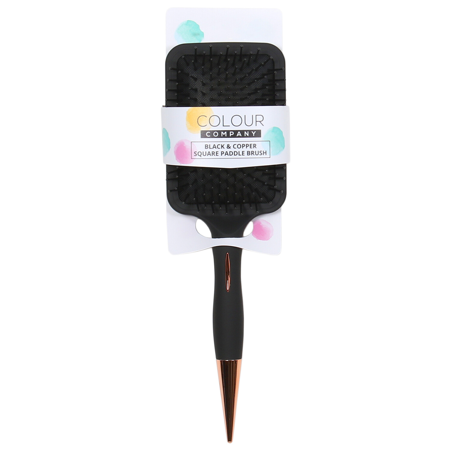 Black and Copper Square Paddle Brush Image