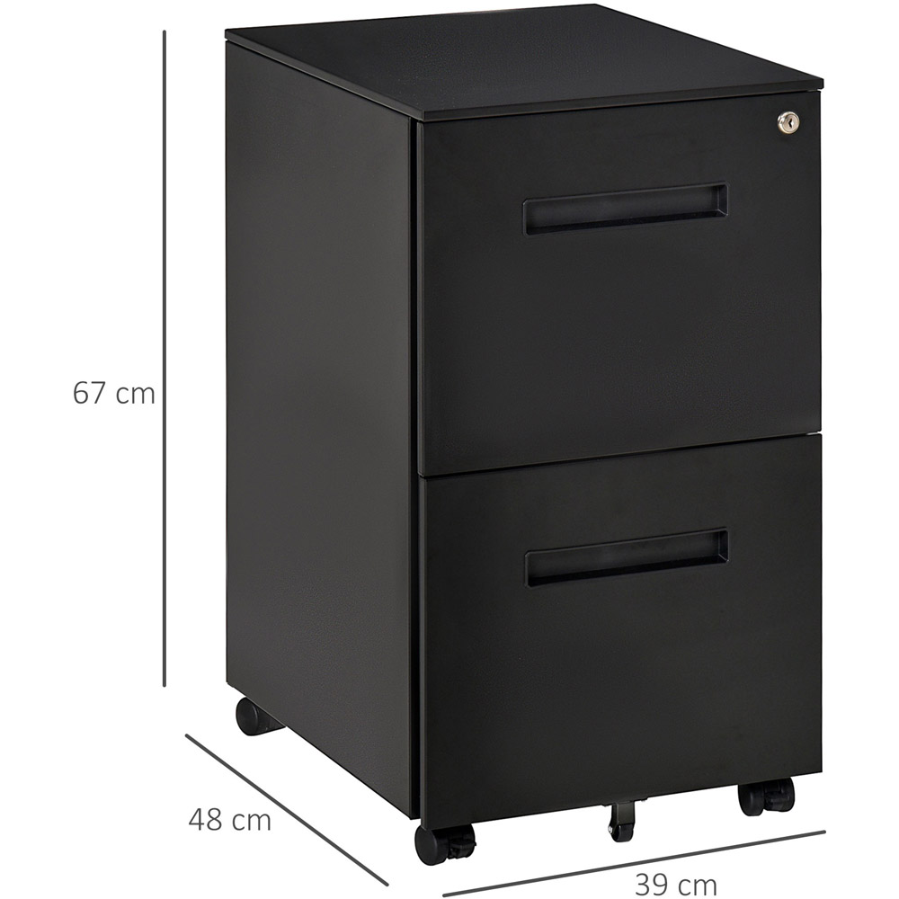 Vinsetto Black Home Filing Cabinet Image 8