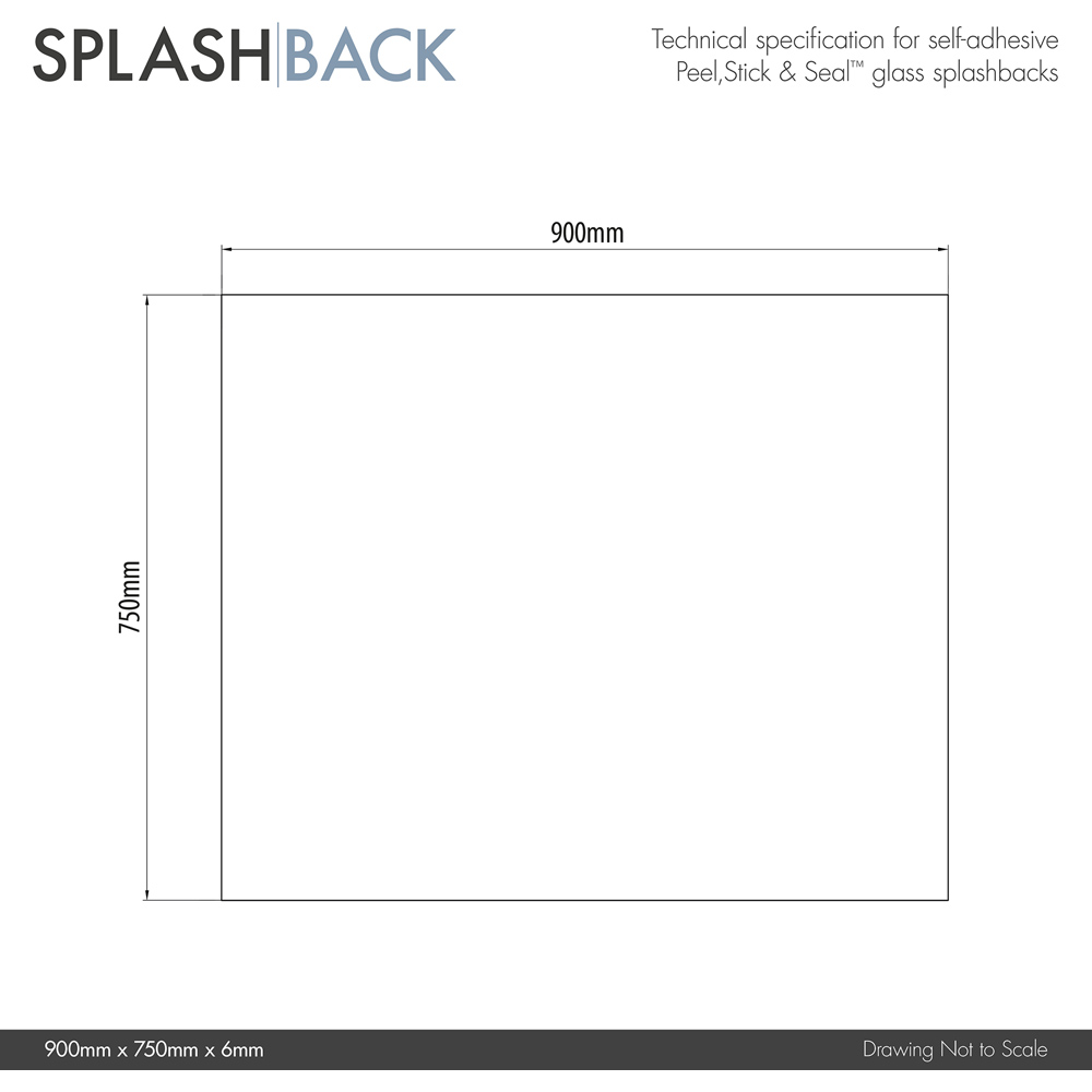 Splashback 0.6cm Thick Matt Grey Kitchen Glass 75 x 90cm Image 4