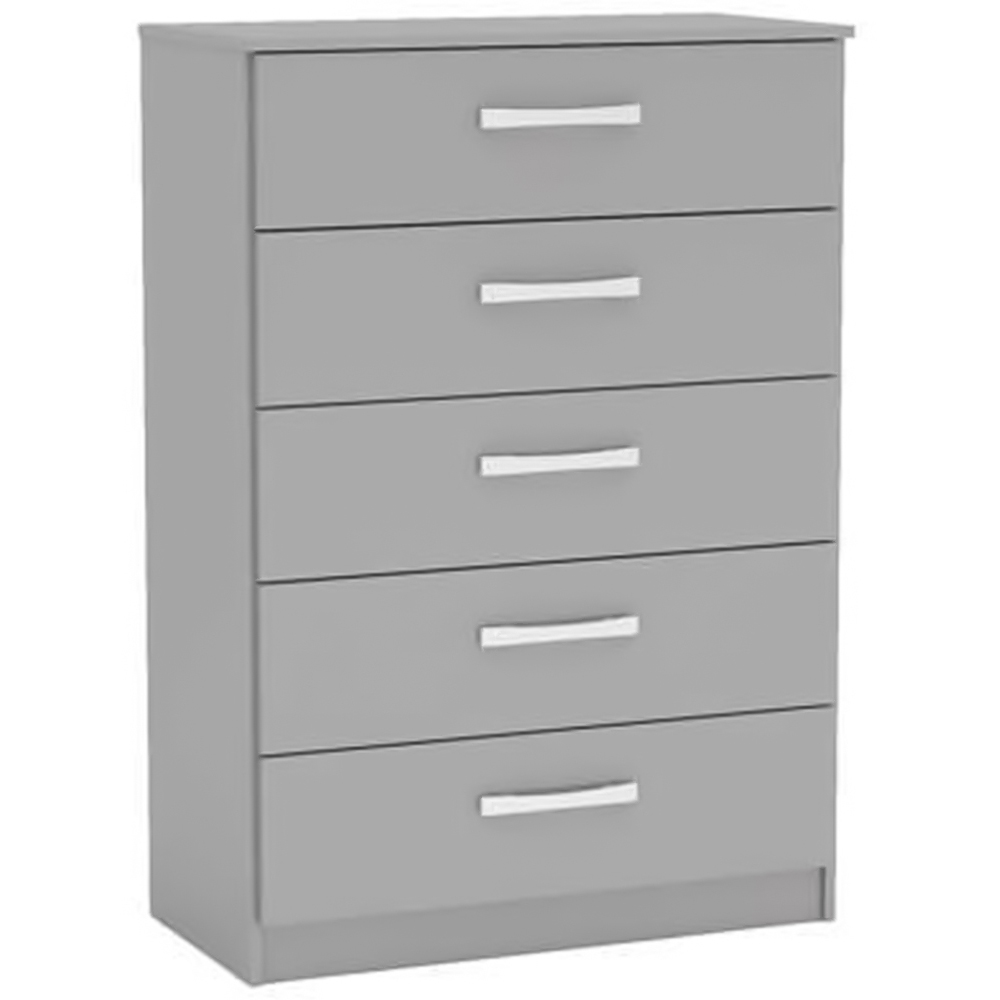 Lynx 5 Drawer Grey Chest of Drawers Image 2